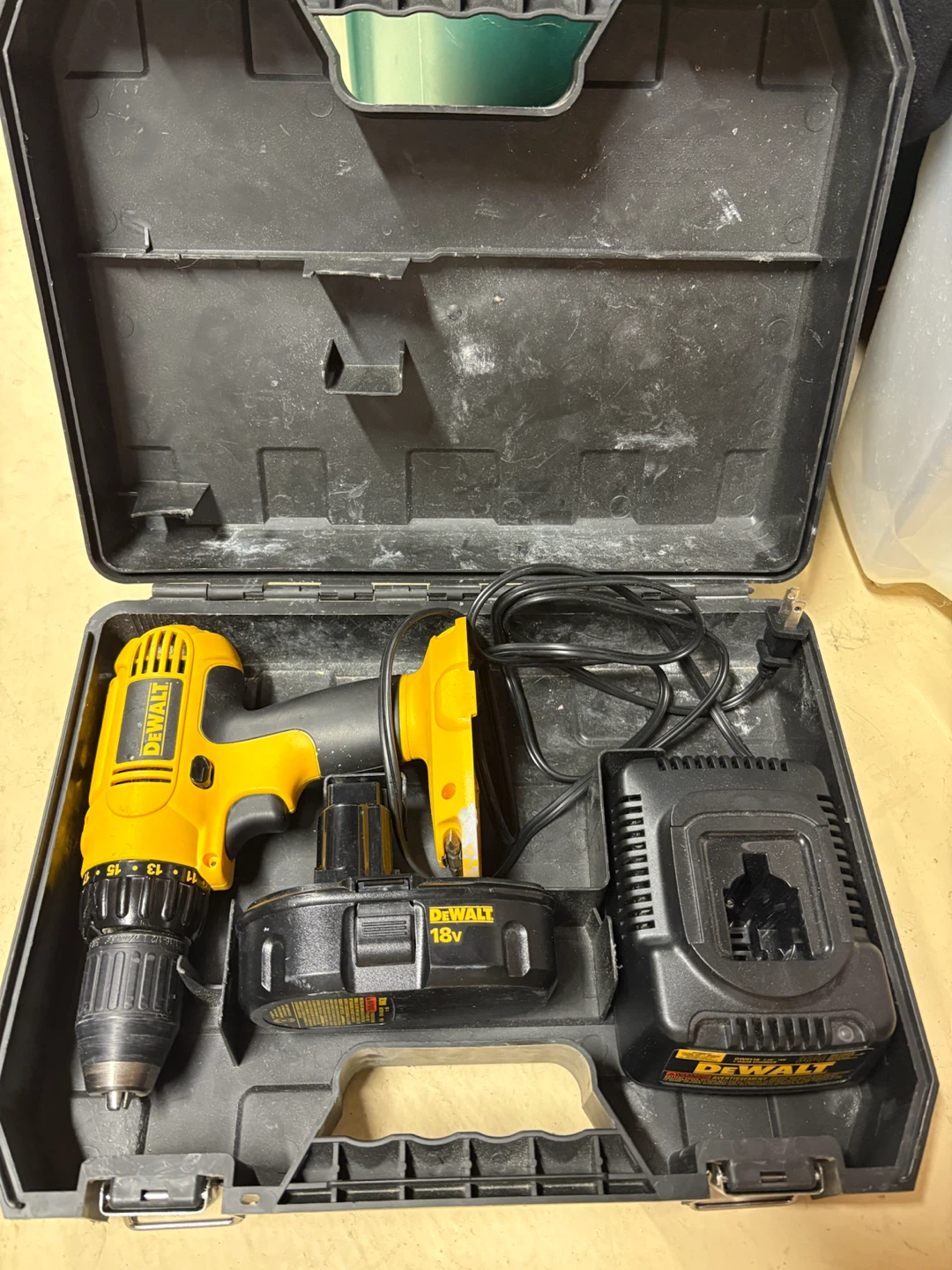DEWALT 18V Cordless Drill with Charger and Battery