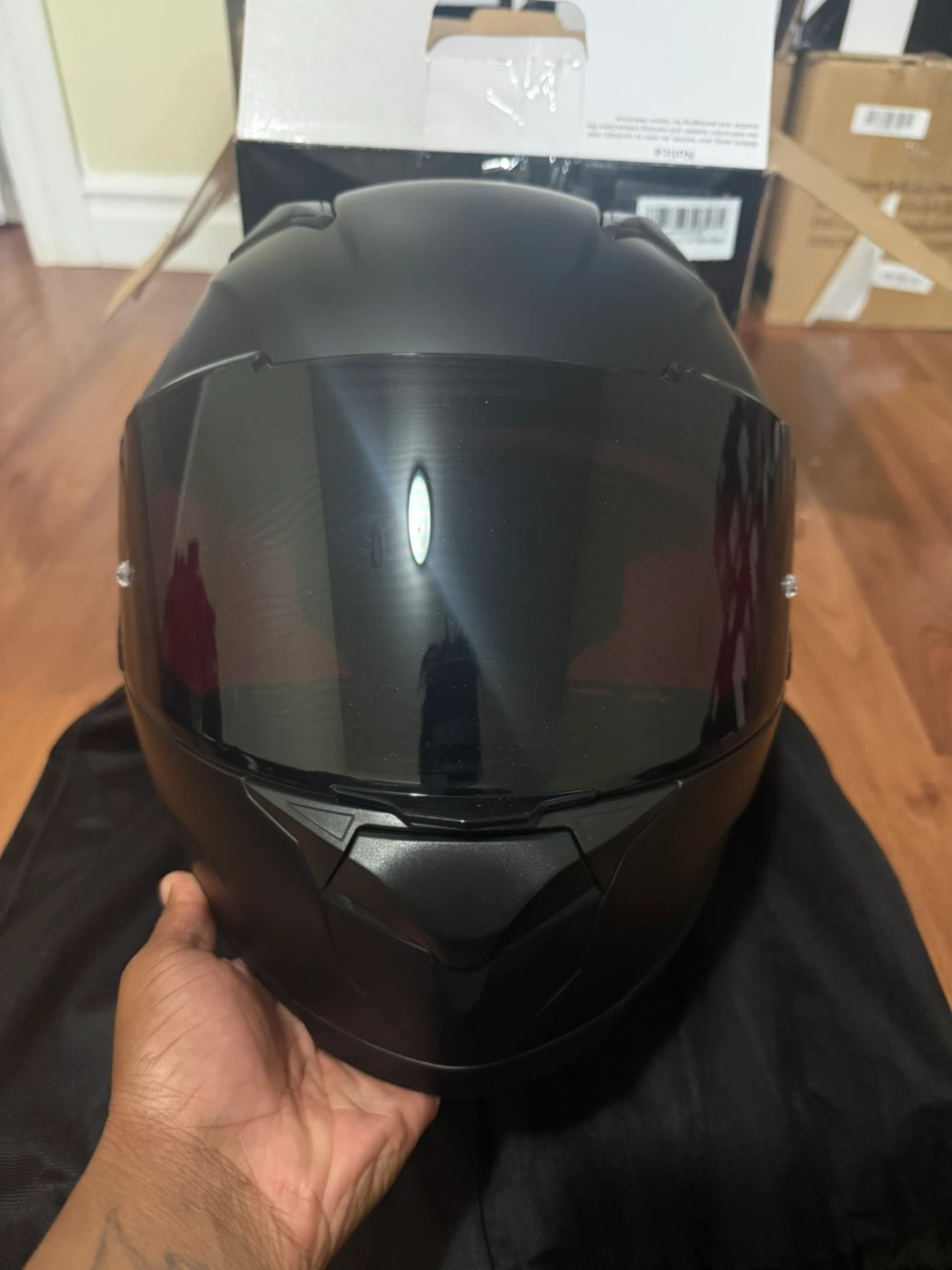 ILM Motorcycle Helmet Matte Black Size Small - photo 2