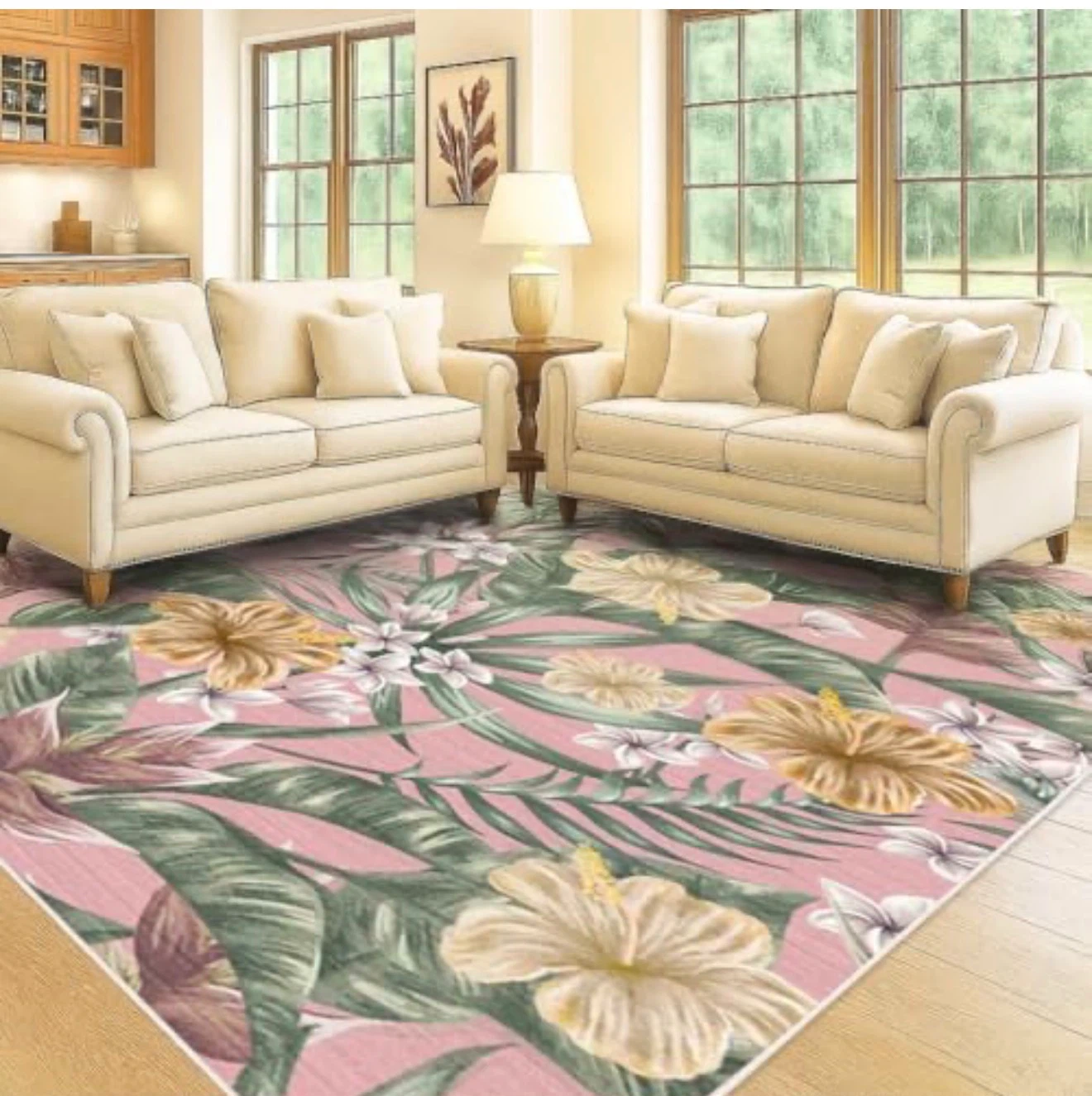 Floral Area Rug 8ft x 10ft - photo 2