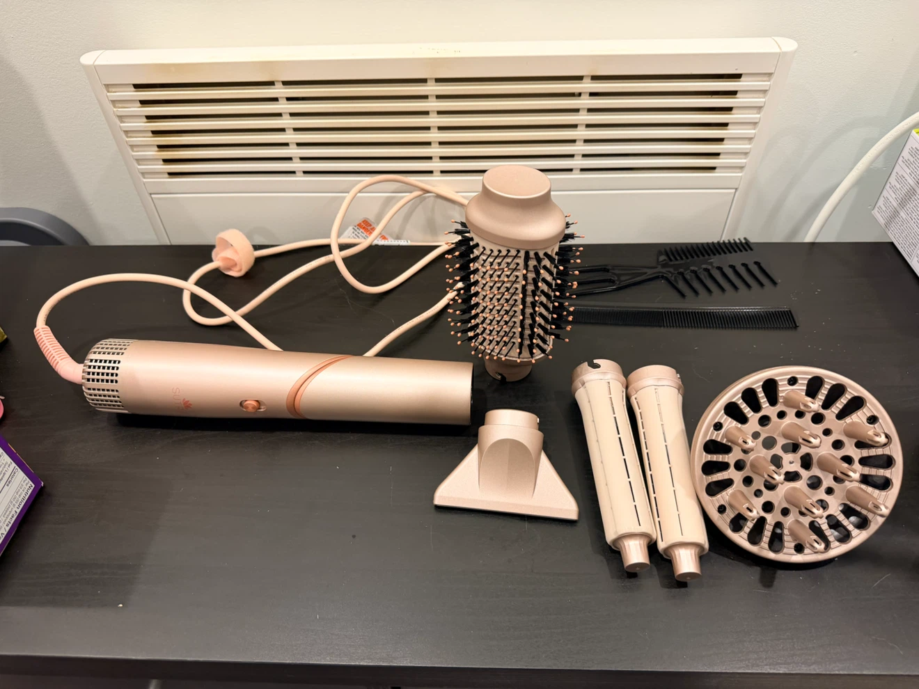 Beauty hair styler and dryer set in rose gold