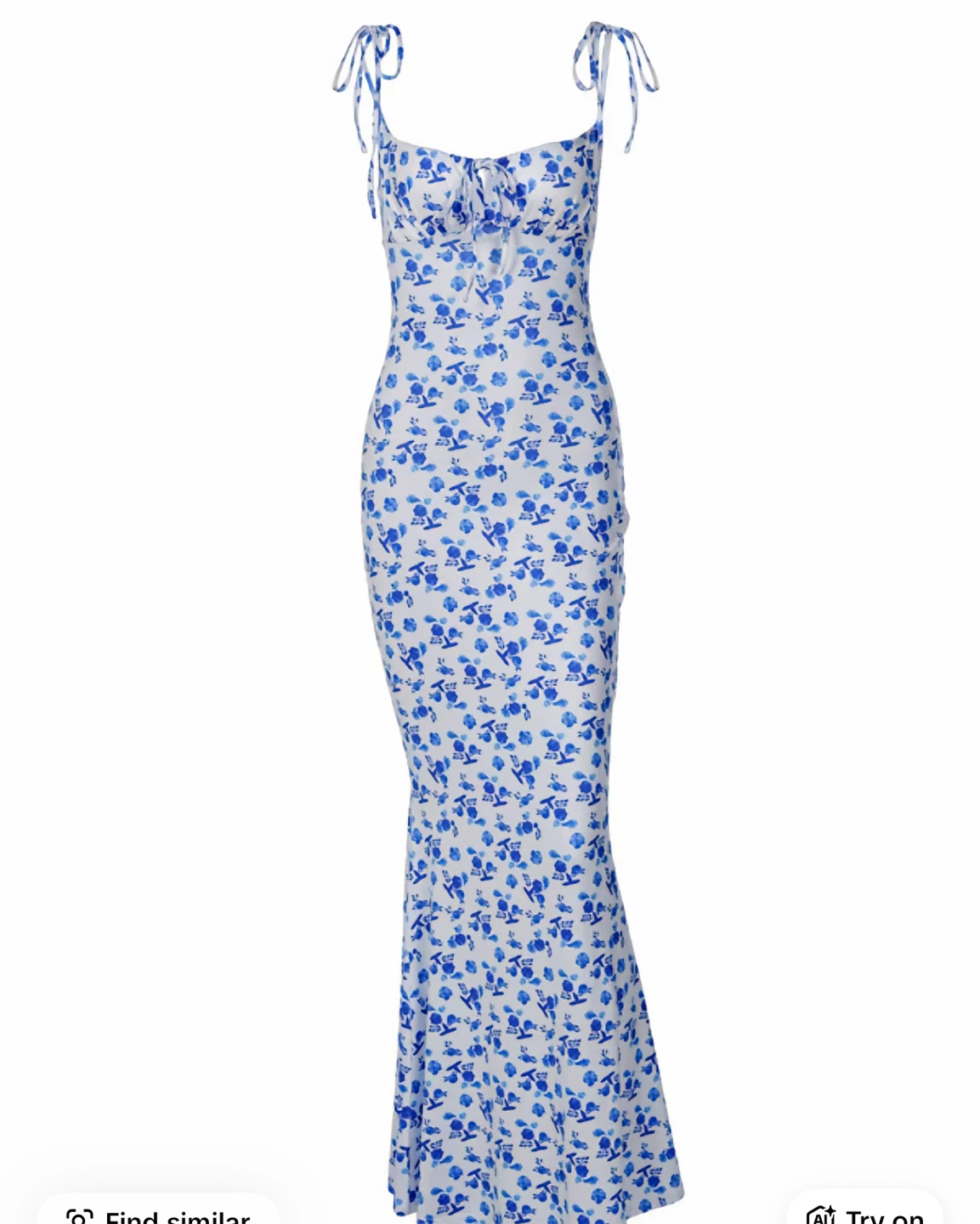 Blue Floral Maxi Dress
