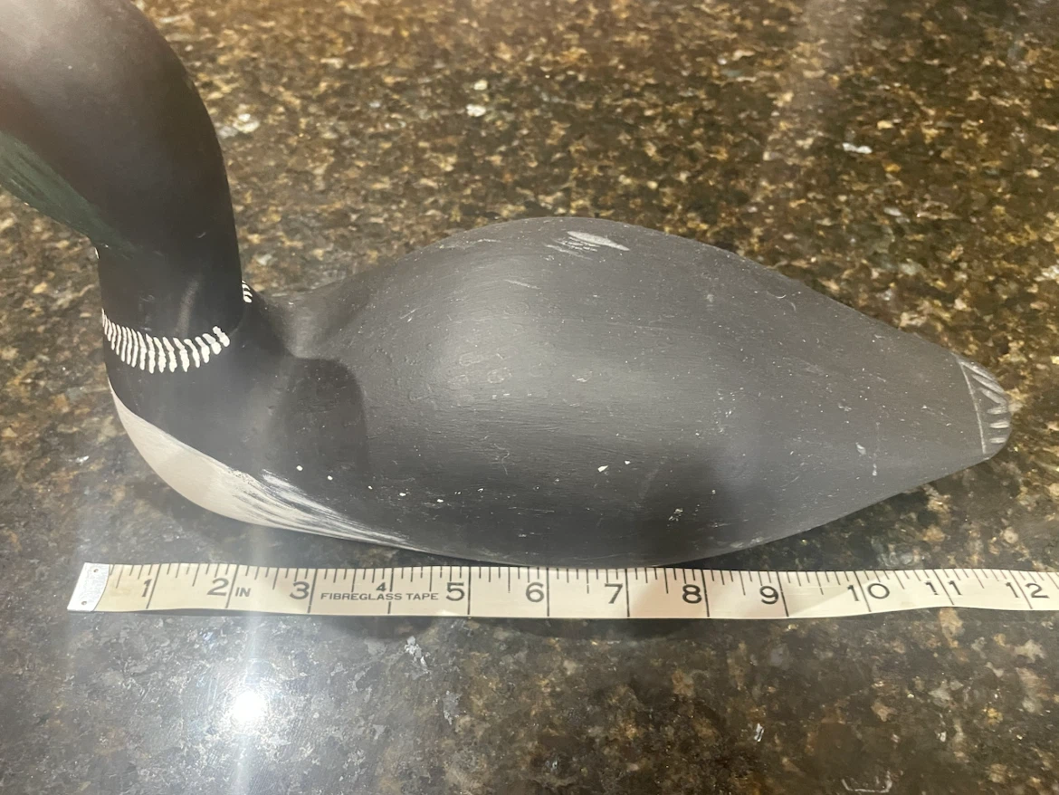 Wooden hand painted loon decoy - photo 5