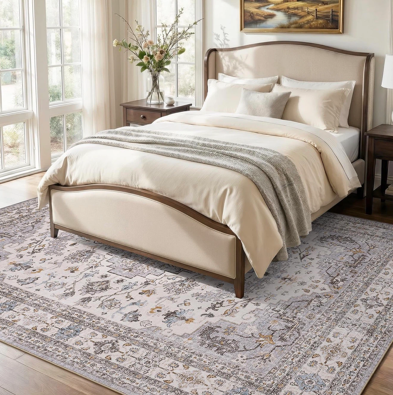 Persian Style Area Rug - Distressed Medallion Pattern - photo 4