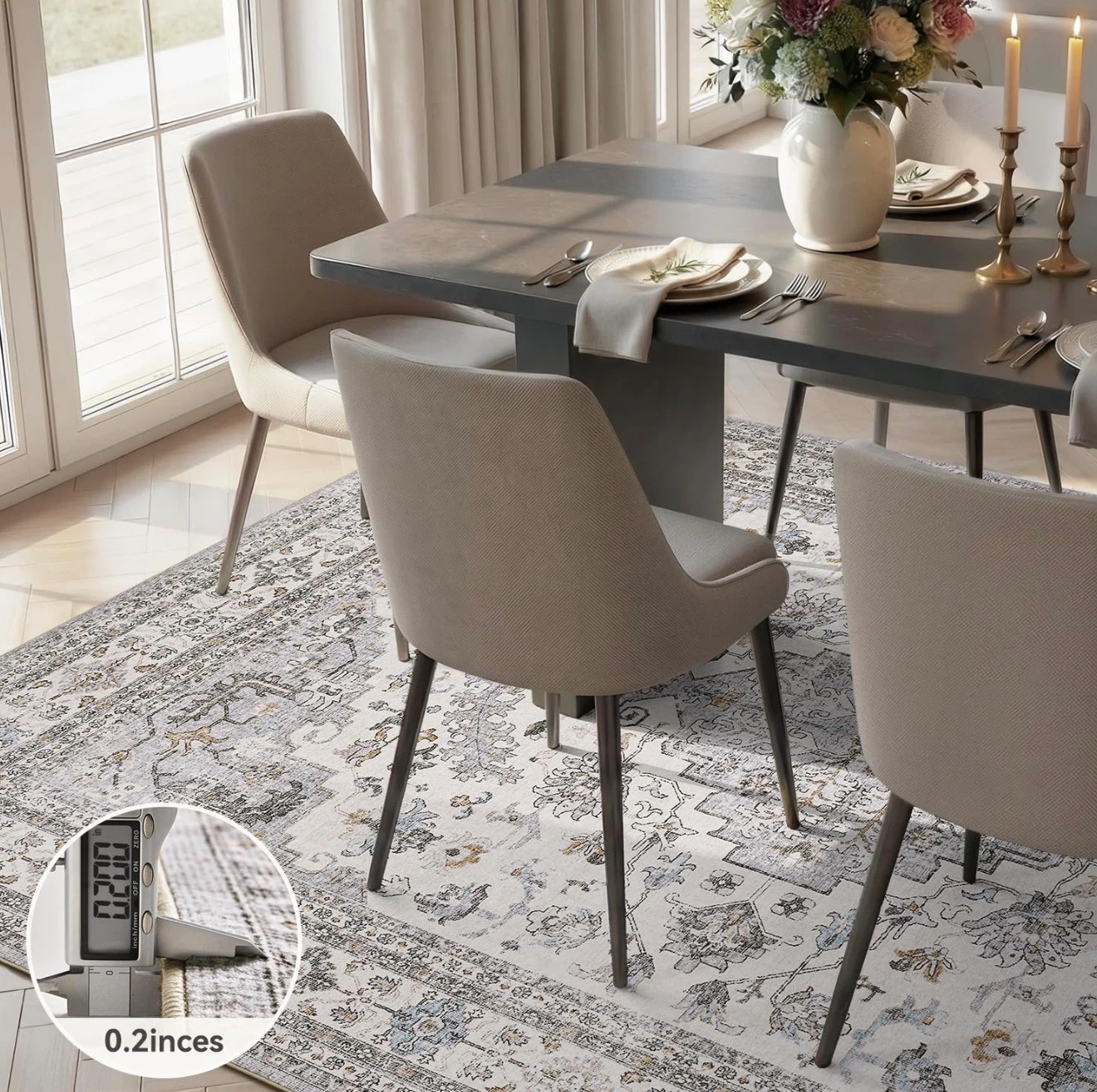 Persian Style Area Rug - Distressed Medallion Pattern - photo 5