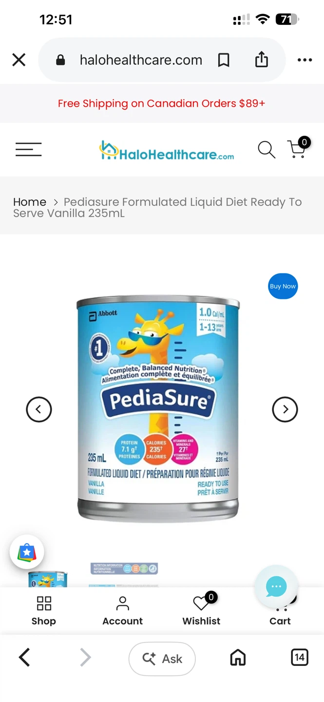 PediaSure Formulated Liquid Diet  235ml