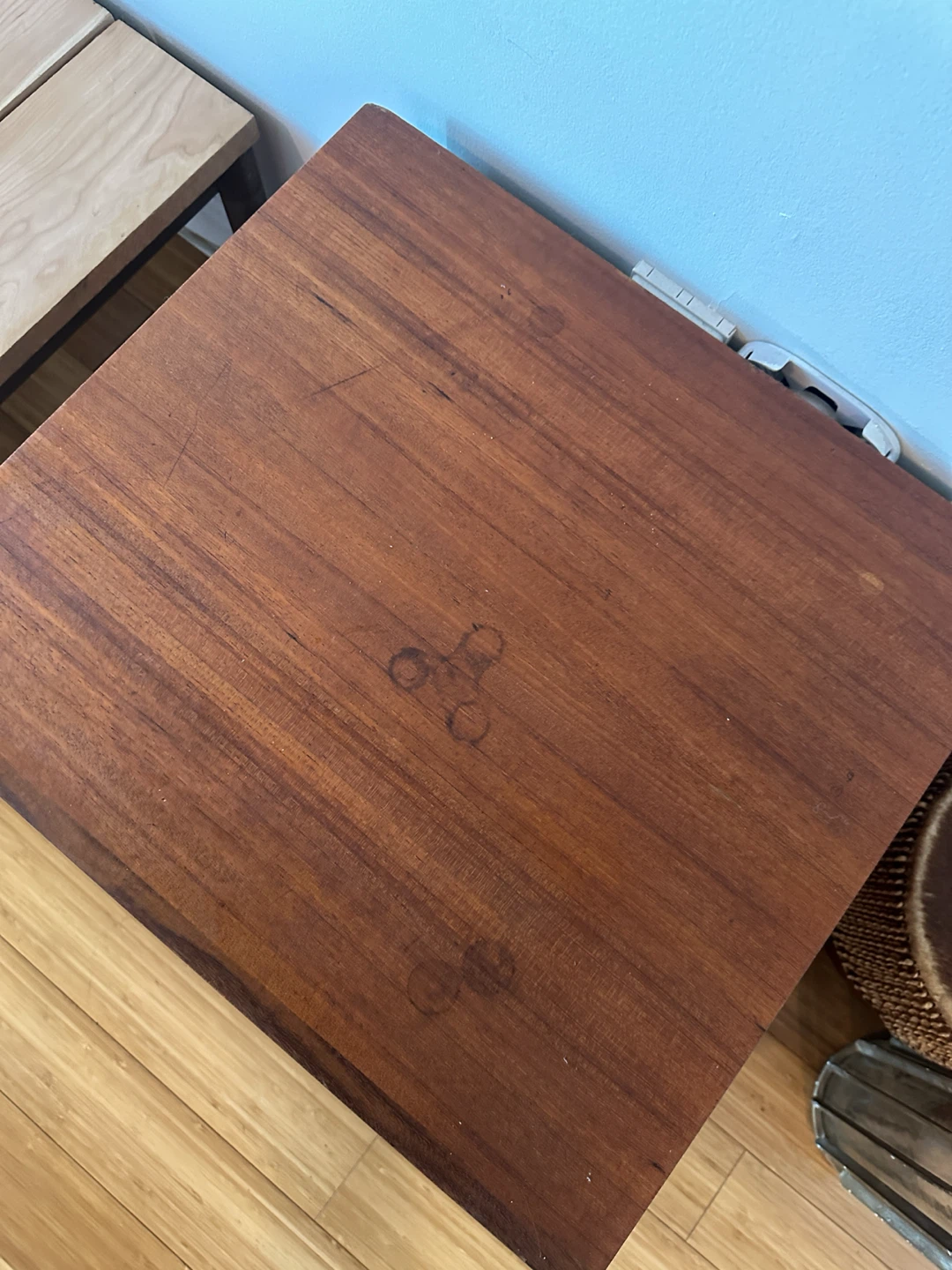 RS ASSOCIATES VINTAGE TEAK MCM SIDE TABLE NIGHT STAND - photo 5