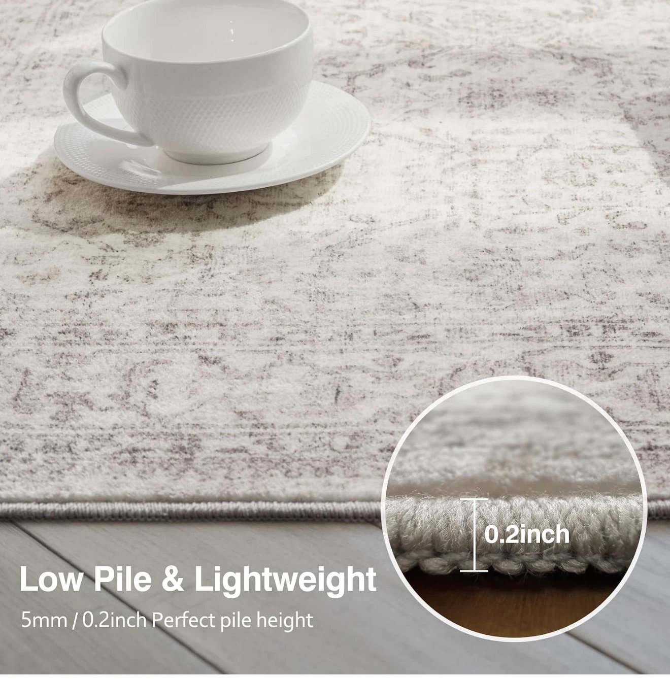 Low Pile Area Rug with Non-Slip Backing - photo 5