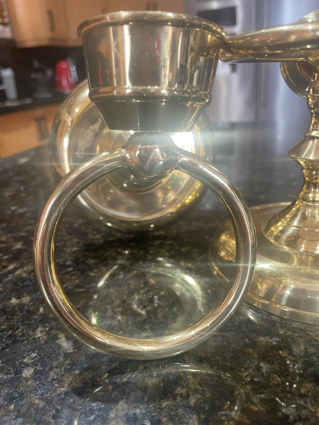 Set of 2 Brass Wall Sconce Candle Holders - photo 3
