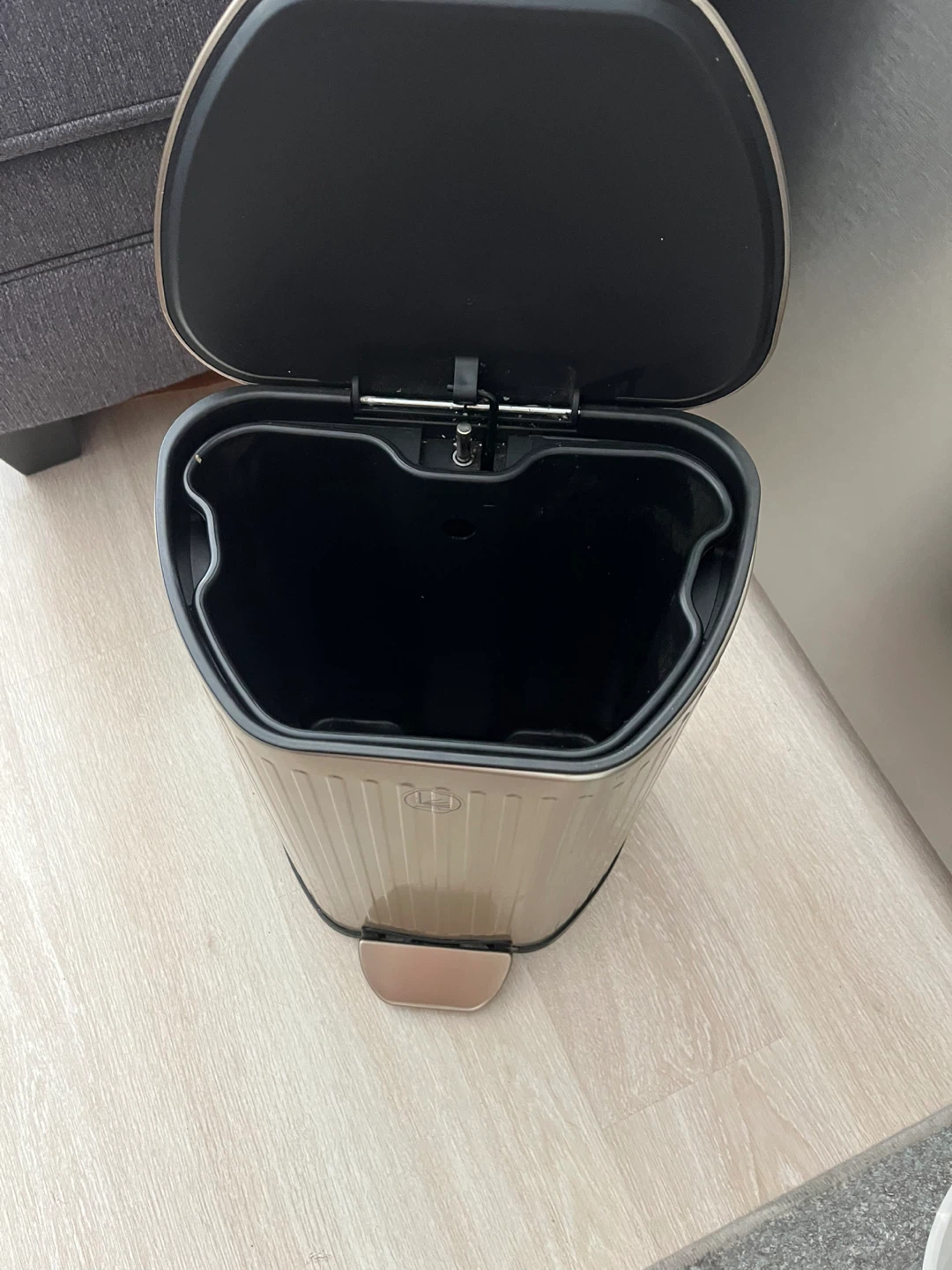 Bronze Stainless Steel Step Trash Can - photo 4