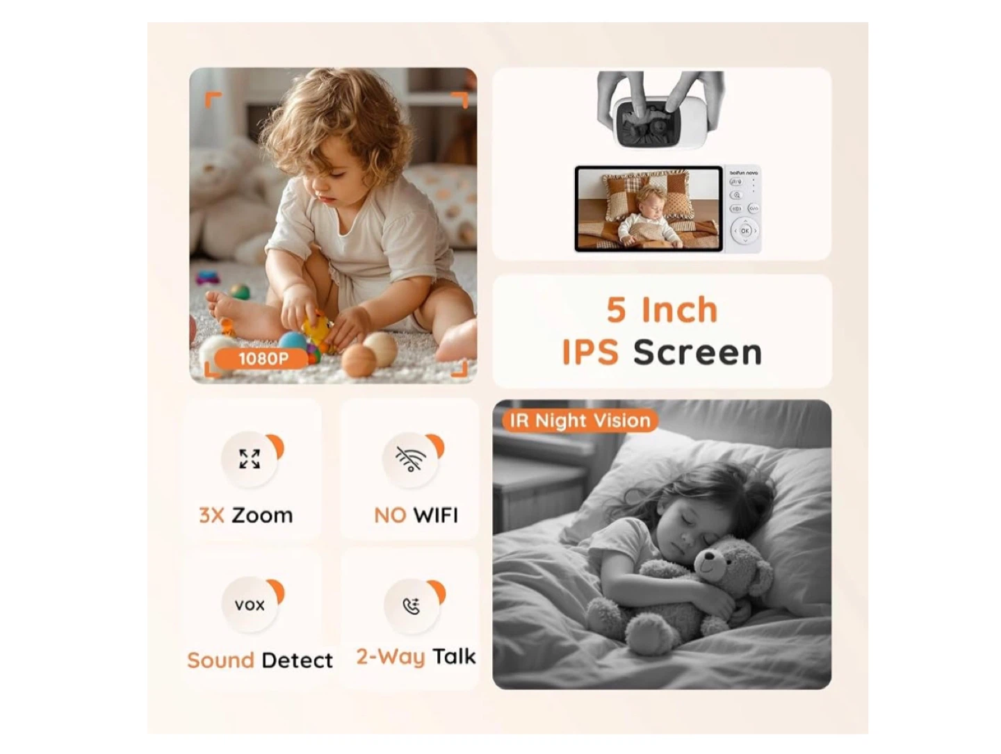 Boifun Nova 5" Baby Monitor - photo 2