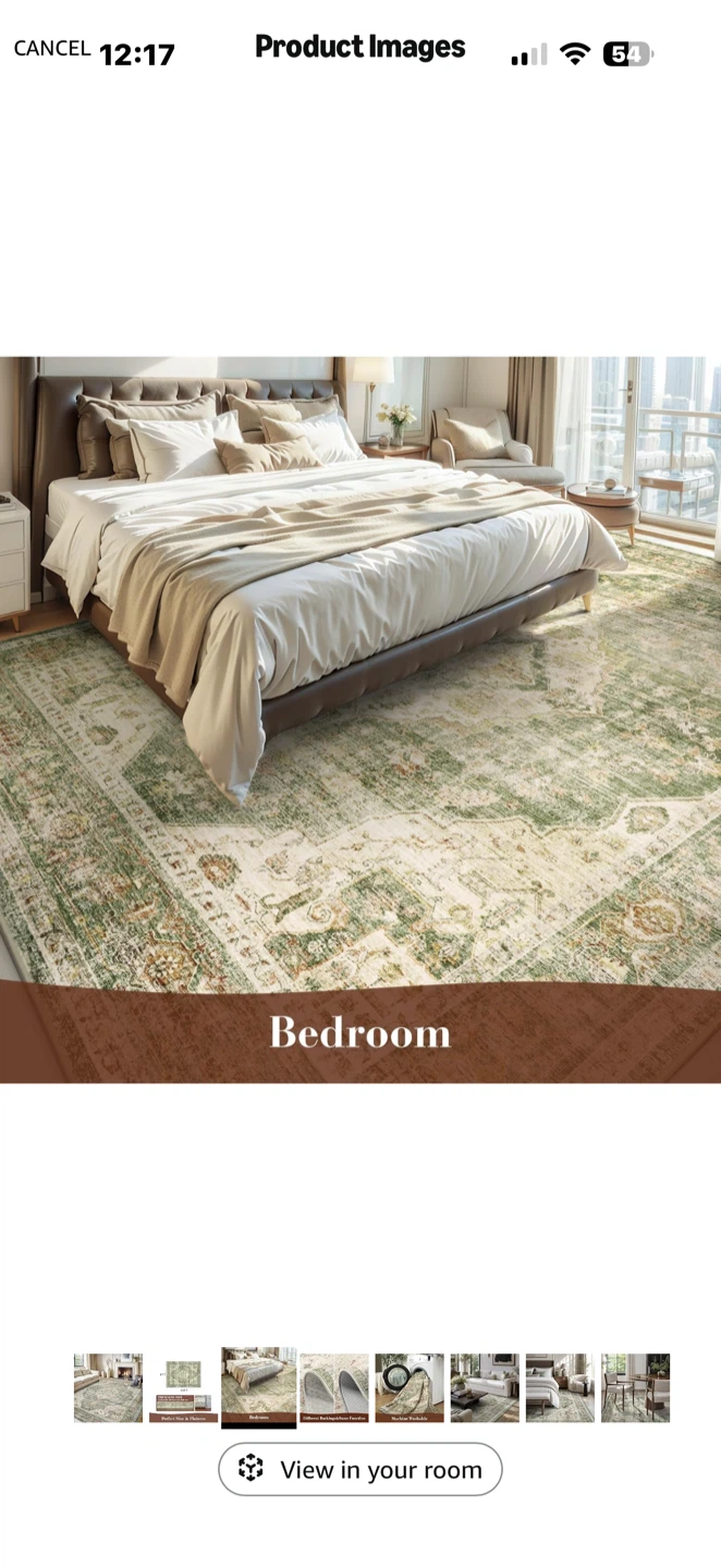 Distressed Vintage Medallion Area Rug - 8ft x 10ft - photo 2