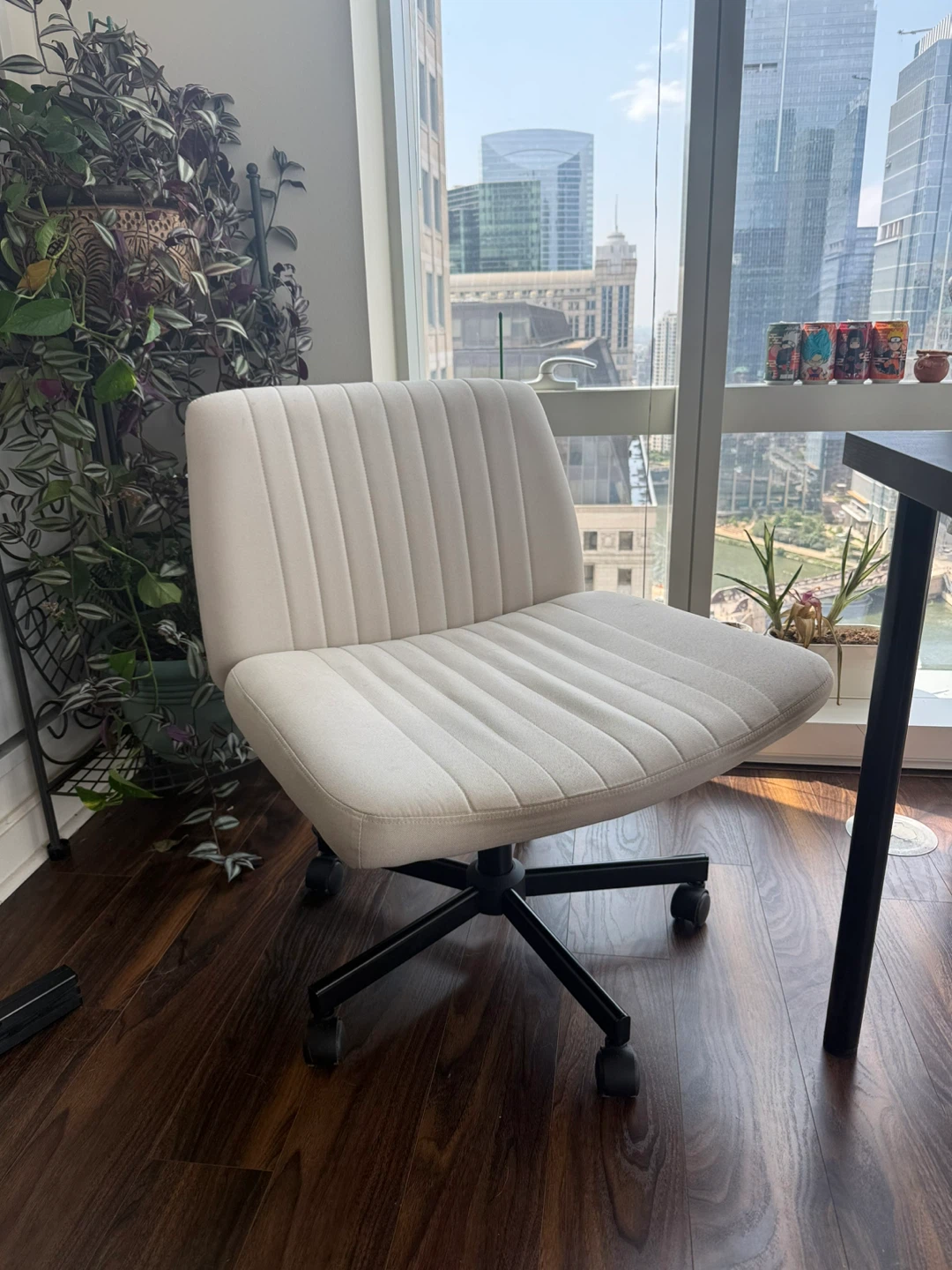 Ivory Office Chair with Wheels