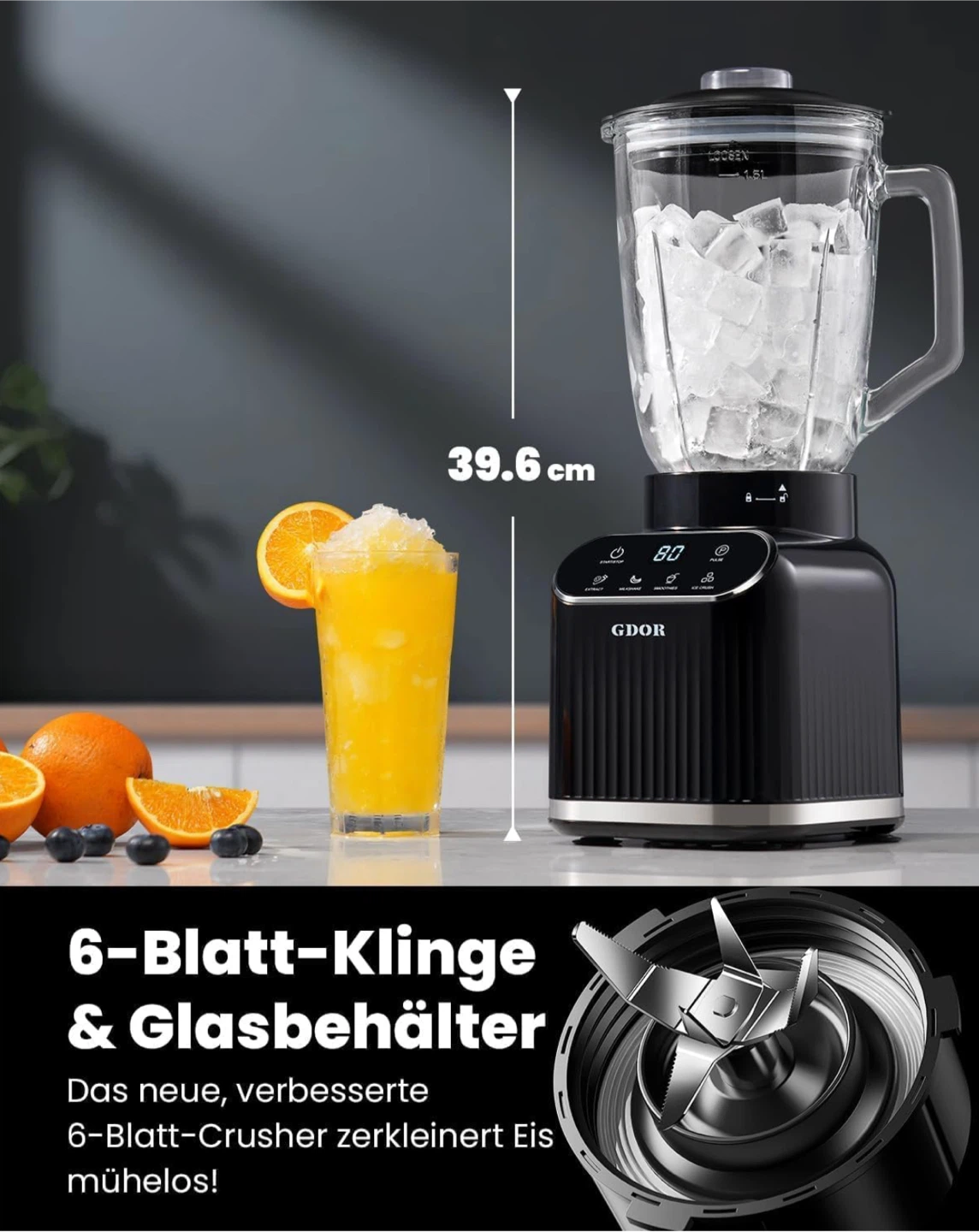 Brand New 1200W Touch Screen Blender- Includes Two 25oz To-Go Cu - photo 4