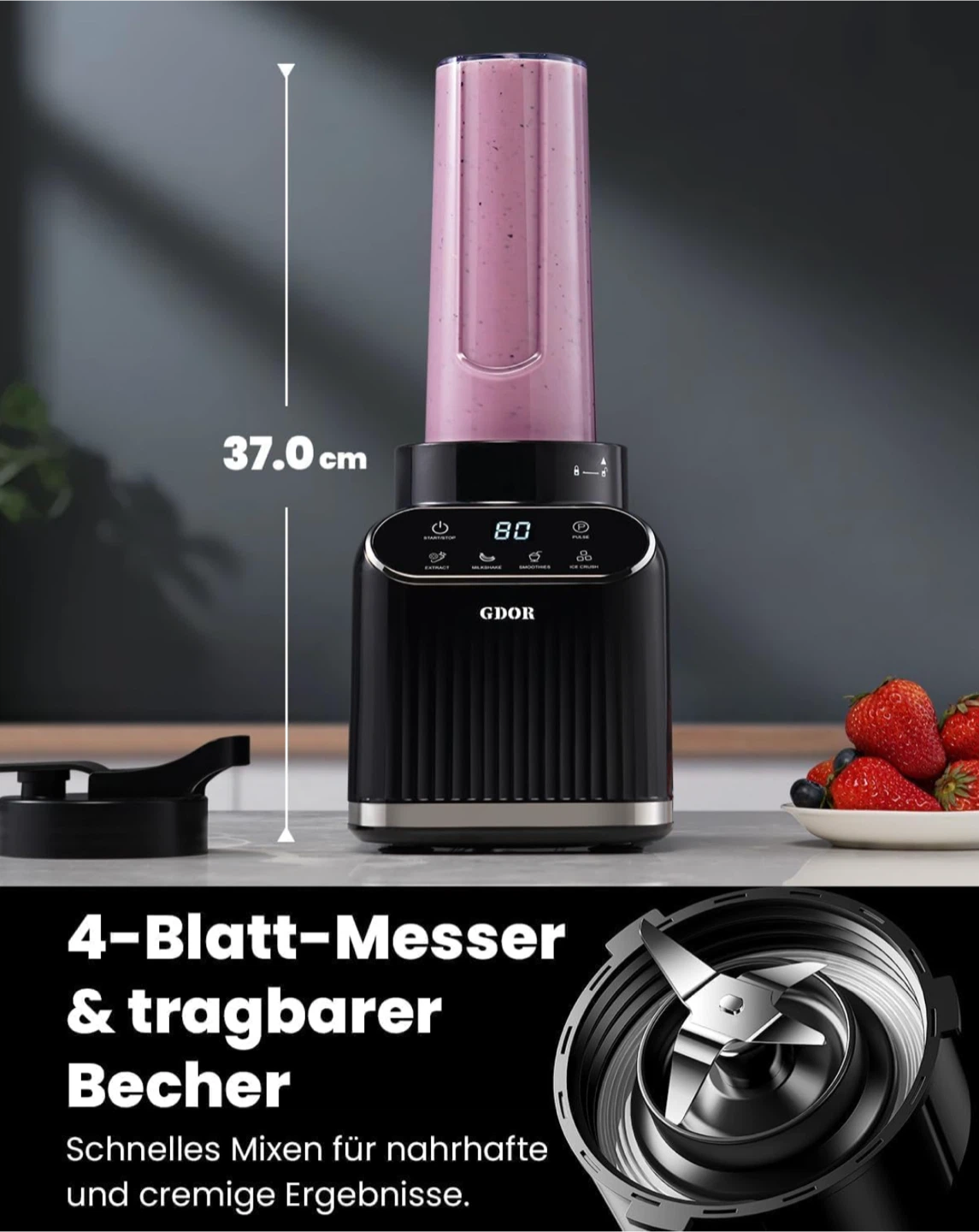 Brand New 1200W Touch Screen Blender- Includes Two 25oz To-Go Cu - photo 5