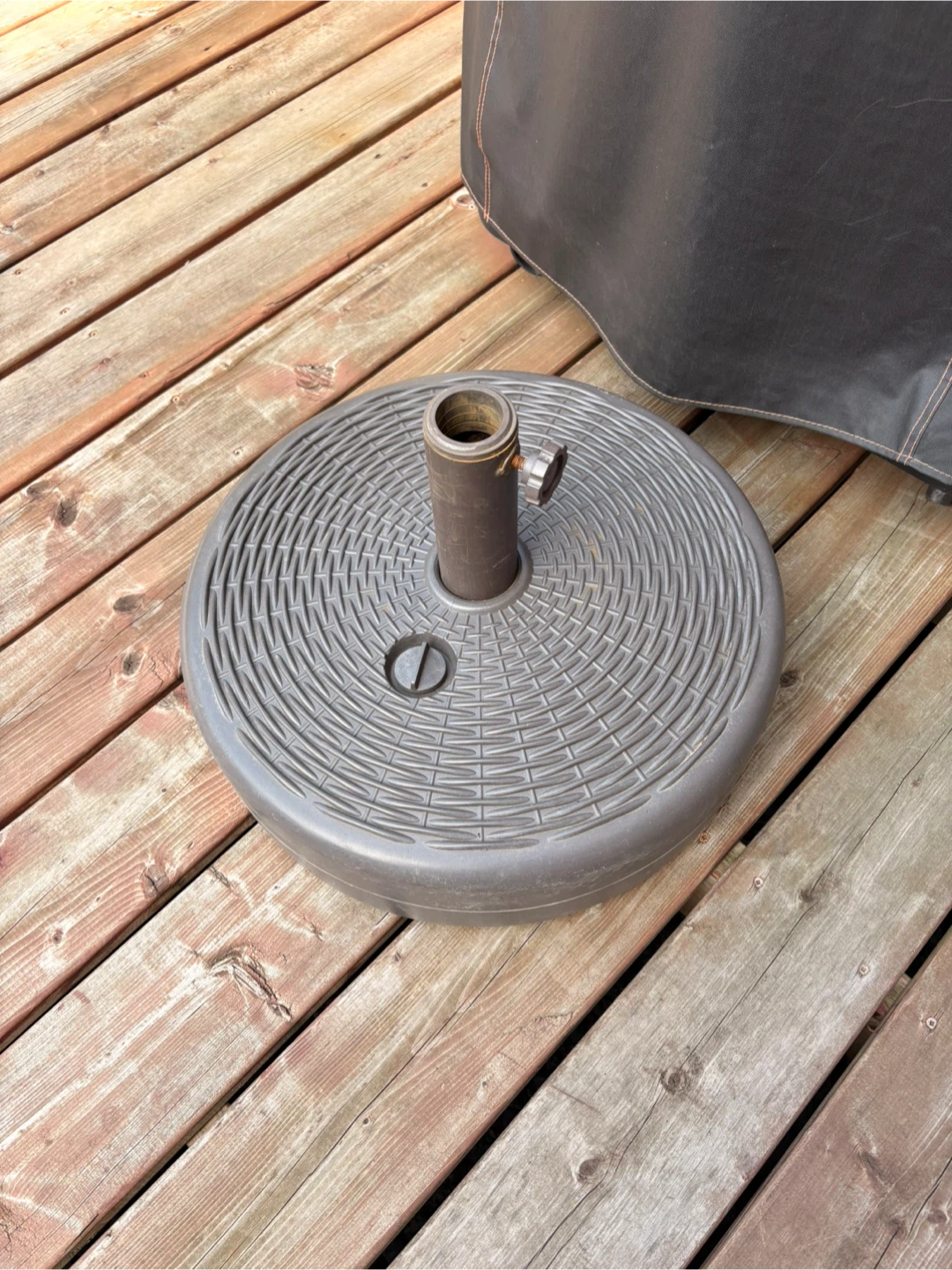 Plastic grey umbrella base