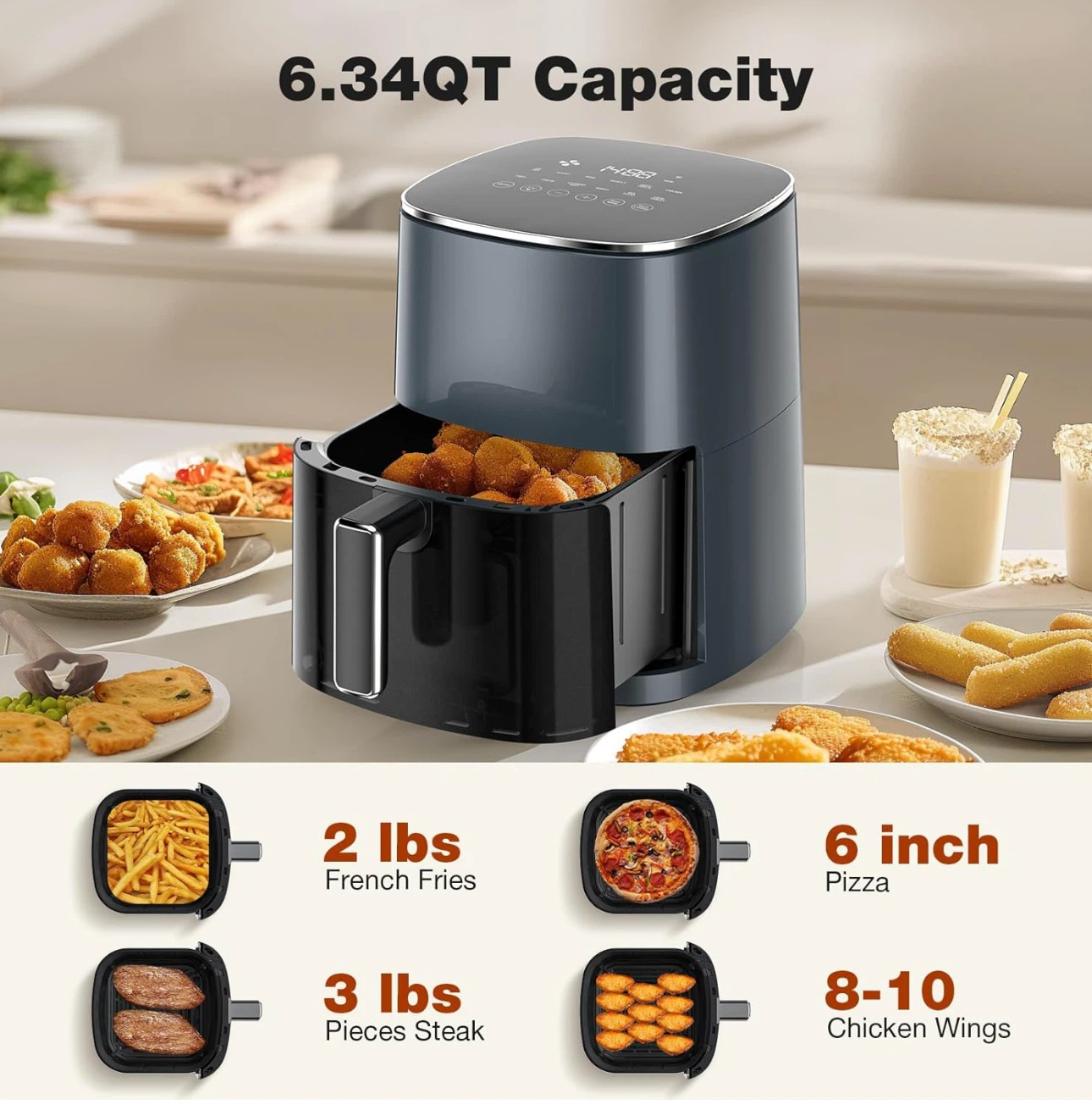 Brand New Sweetcrispy 6QT Air Fryer with Window – 12-in-1. - photo 3