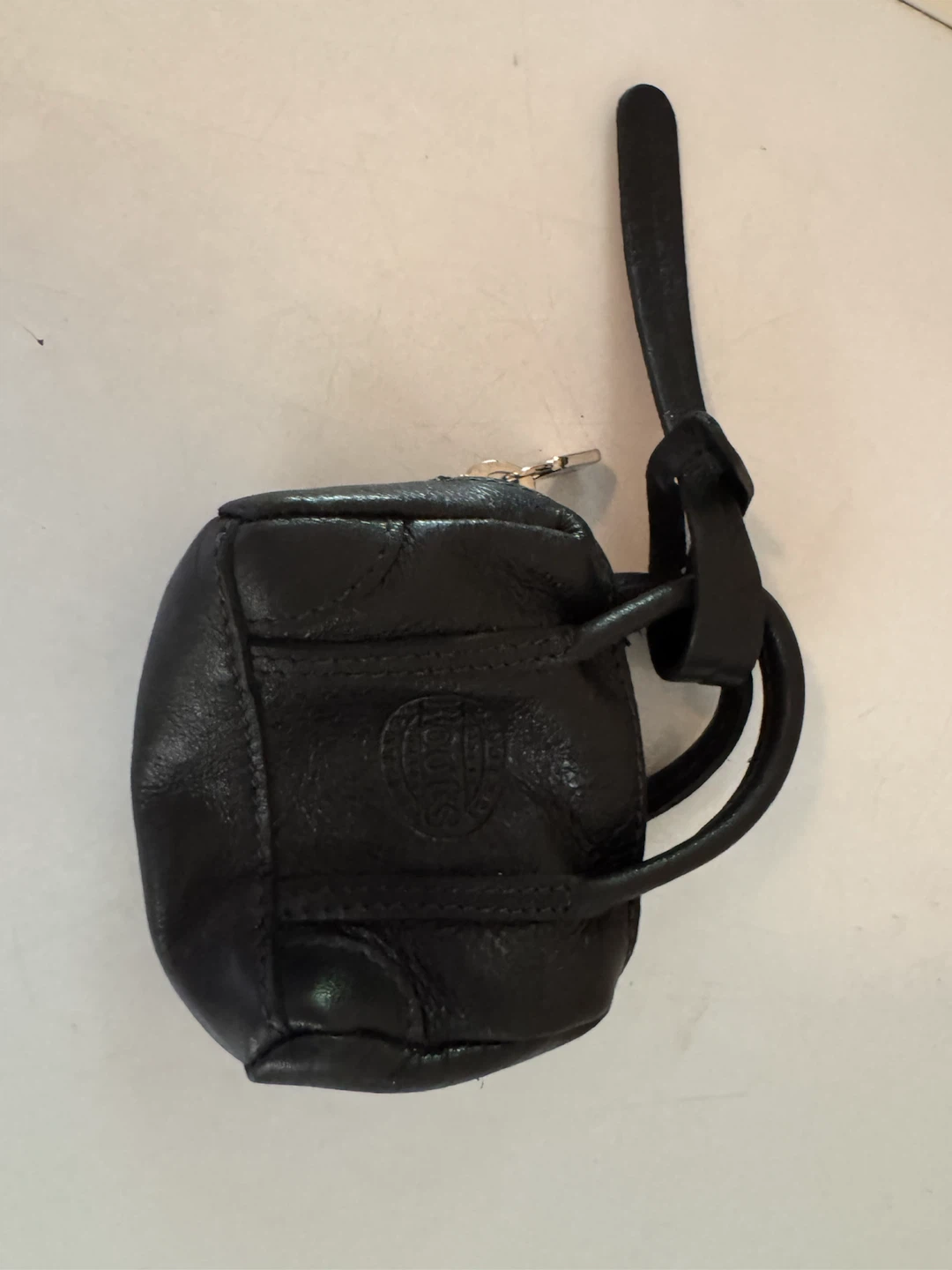 Roots Black Leather Mini Bag Charm - photo 2