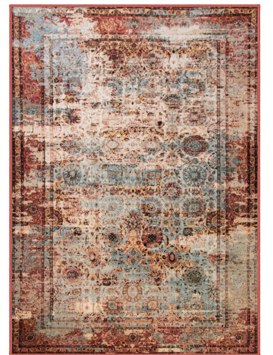 Distressed Oriental Style Area Rug
