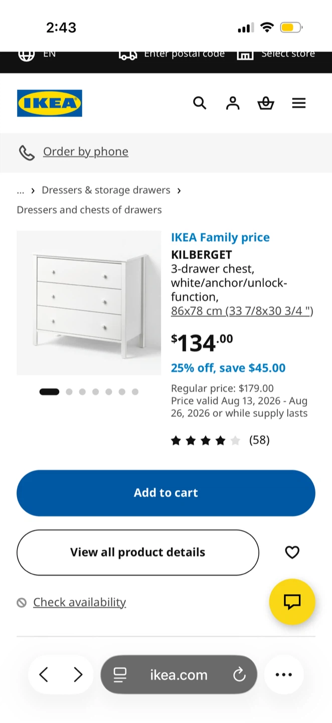 IKEA KILBERGET 3-drawer chest - photo 5