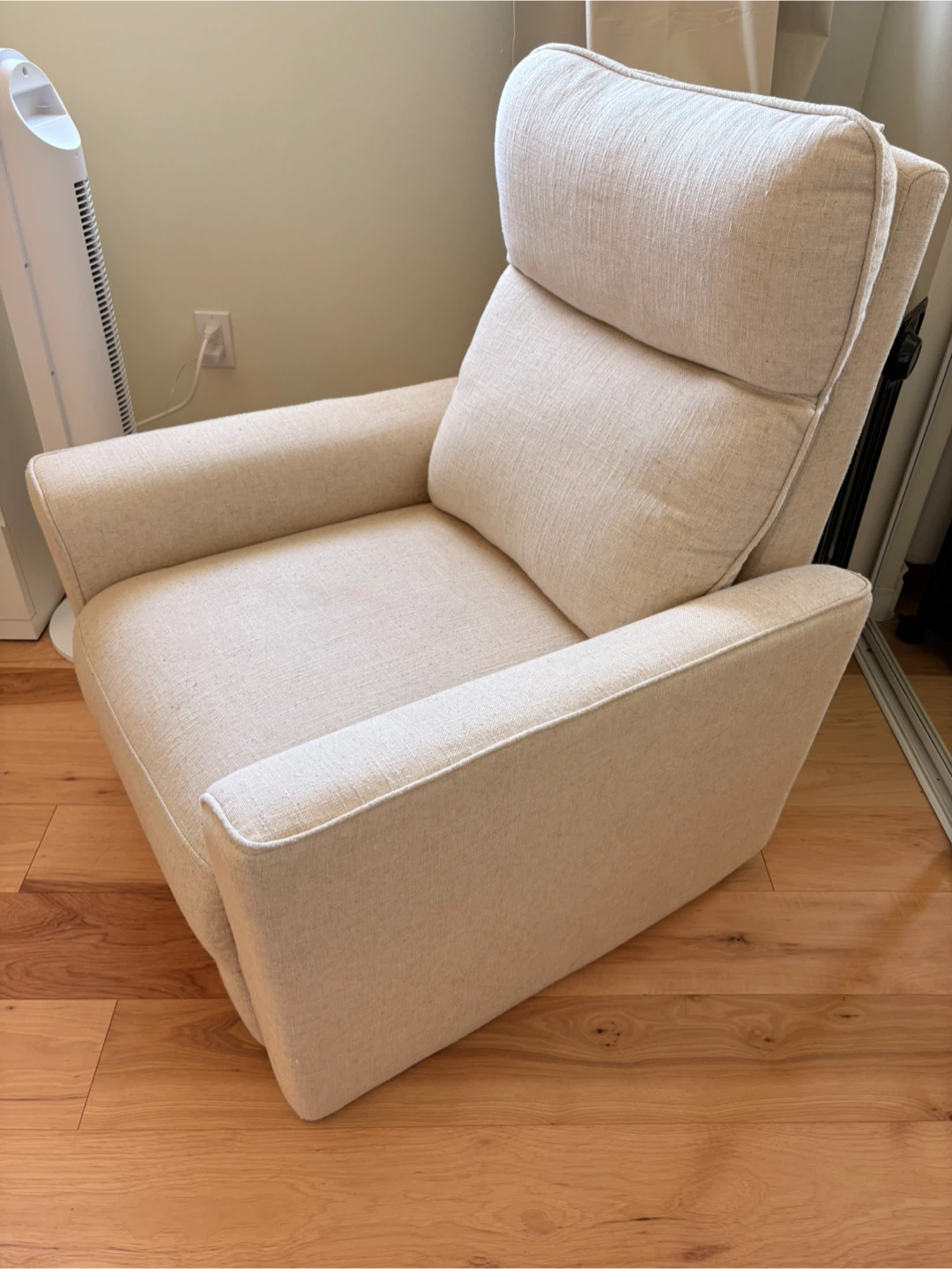 Cream fabric chair