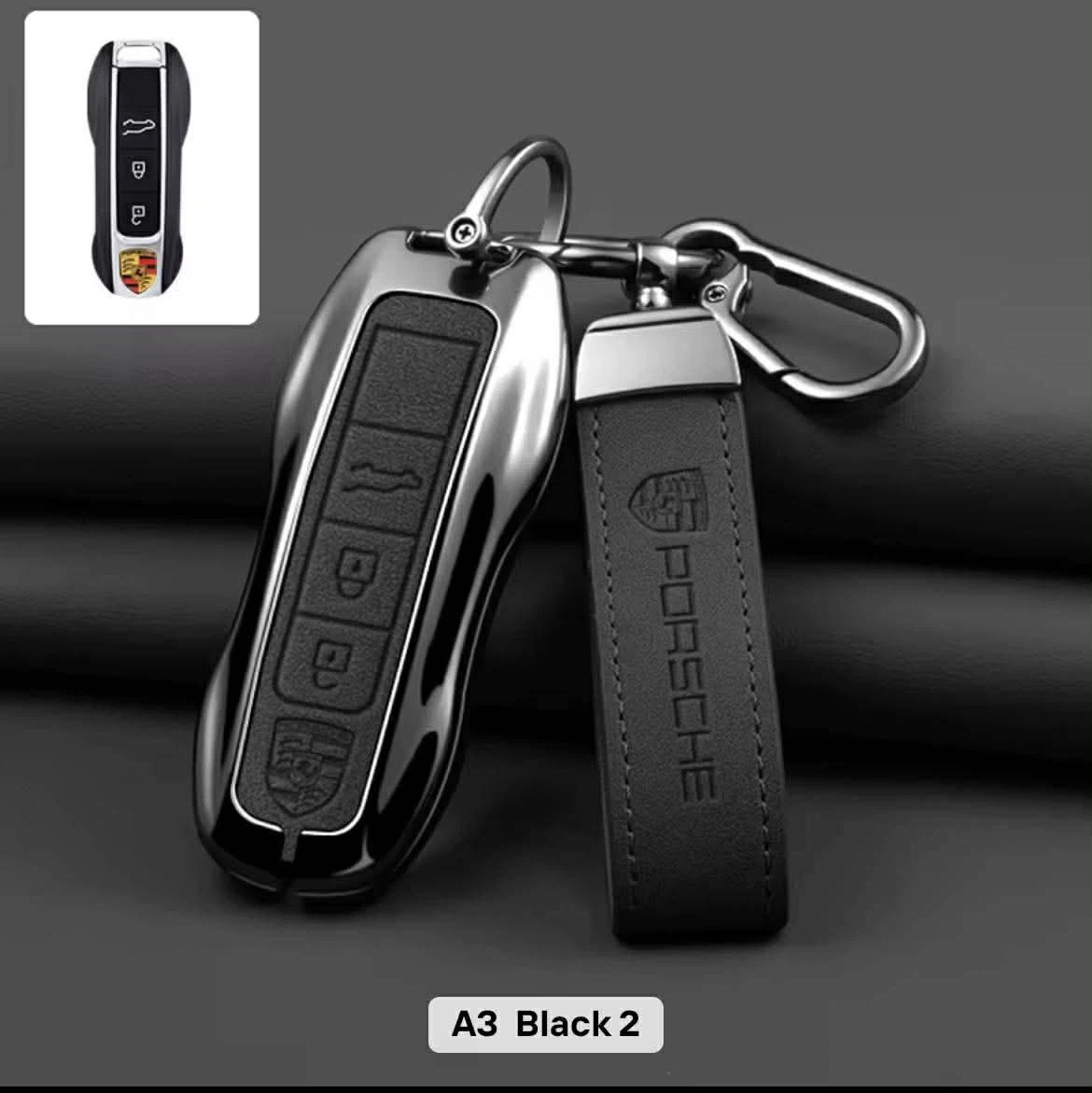 Porsche Leather Key Fob Holder
