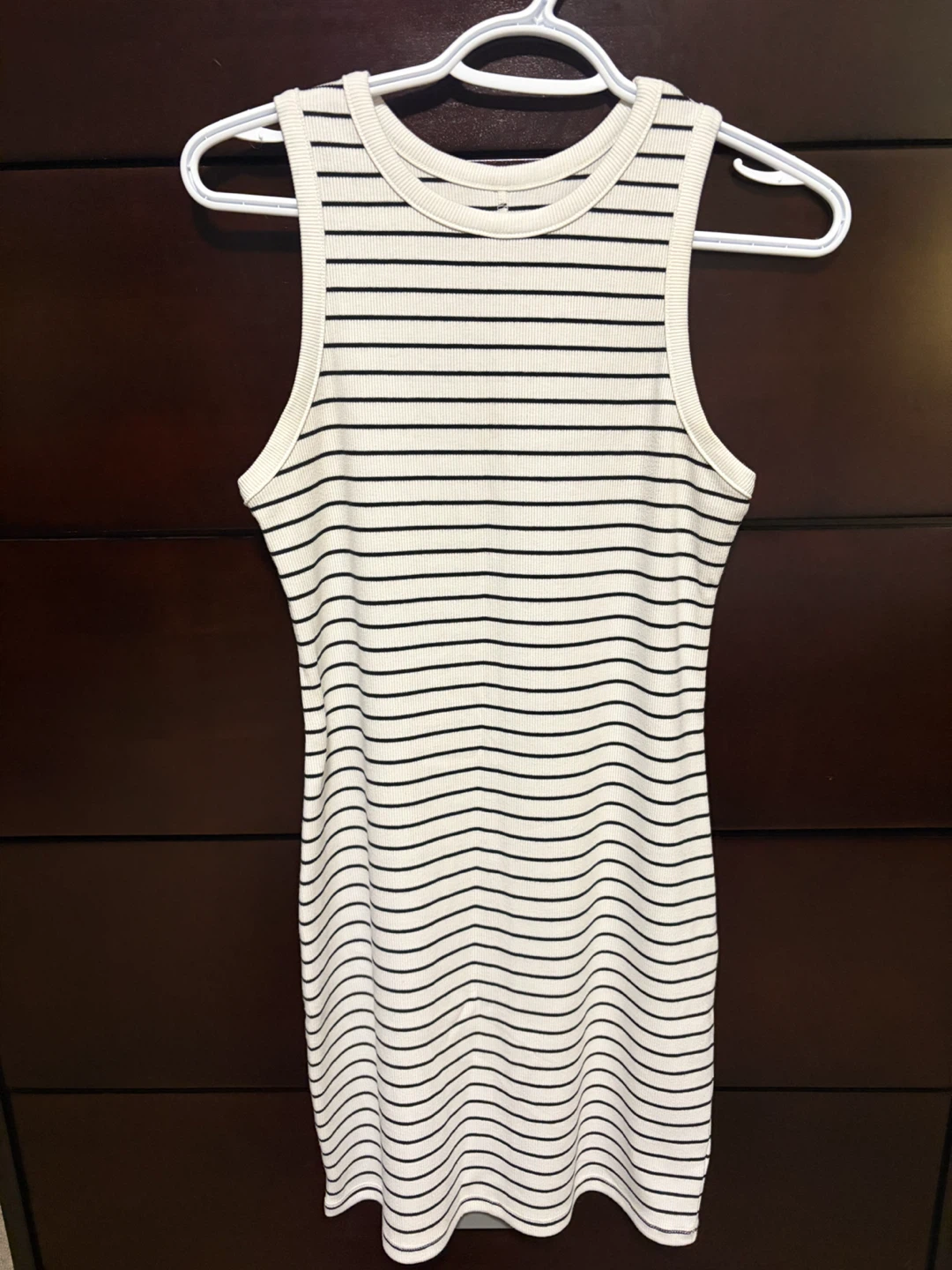 Striped sleeveless mini dress