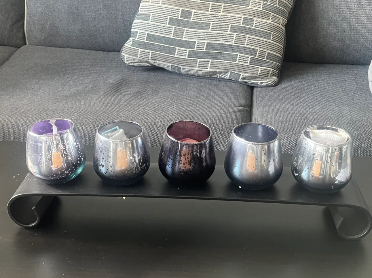 Black 5-Votive Candle Holder Stand - photo 3