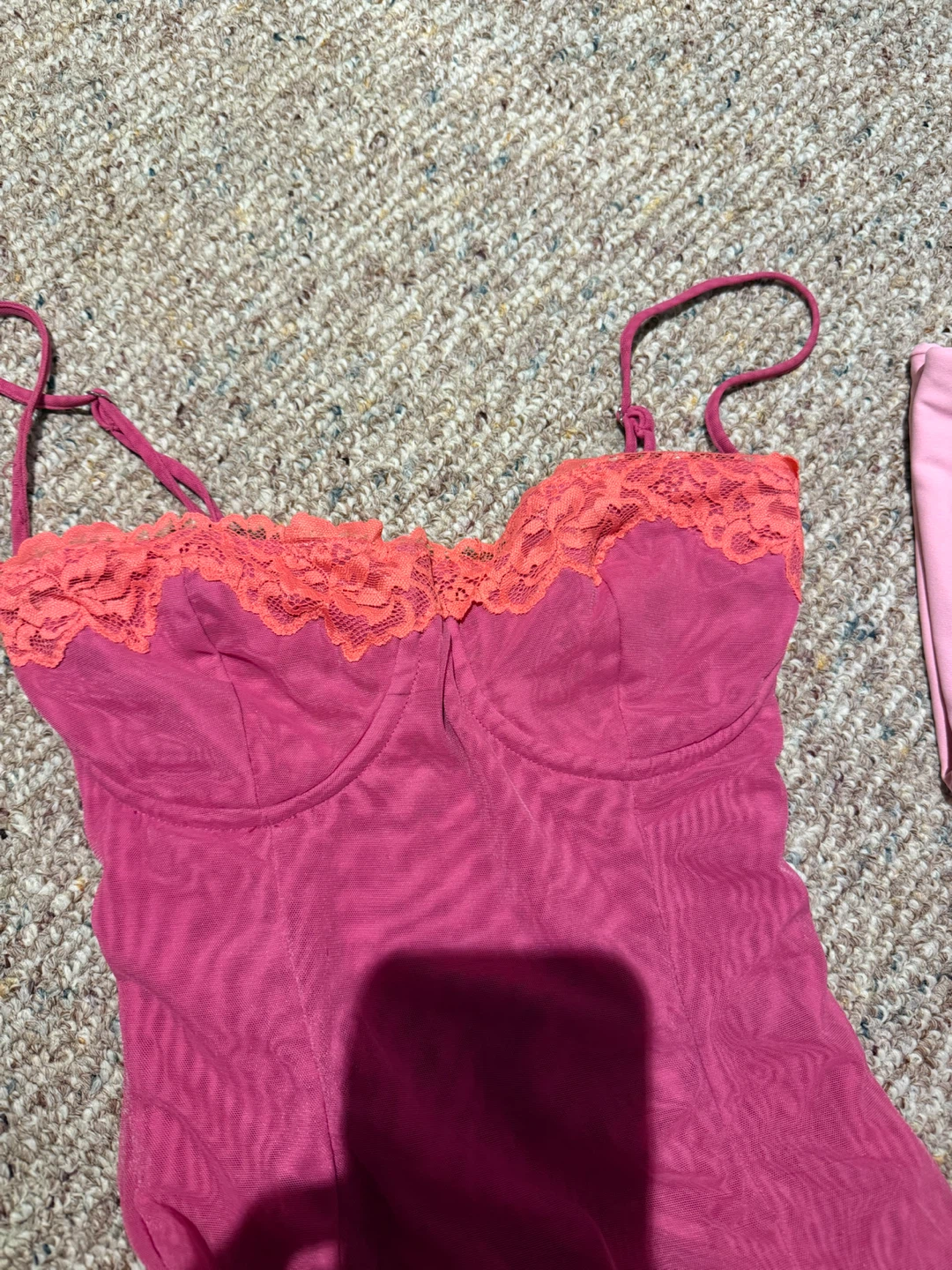 House of CB XS pink lace mesh maxi dress - photo 3