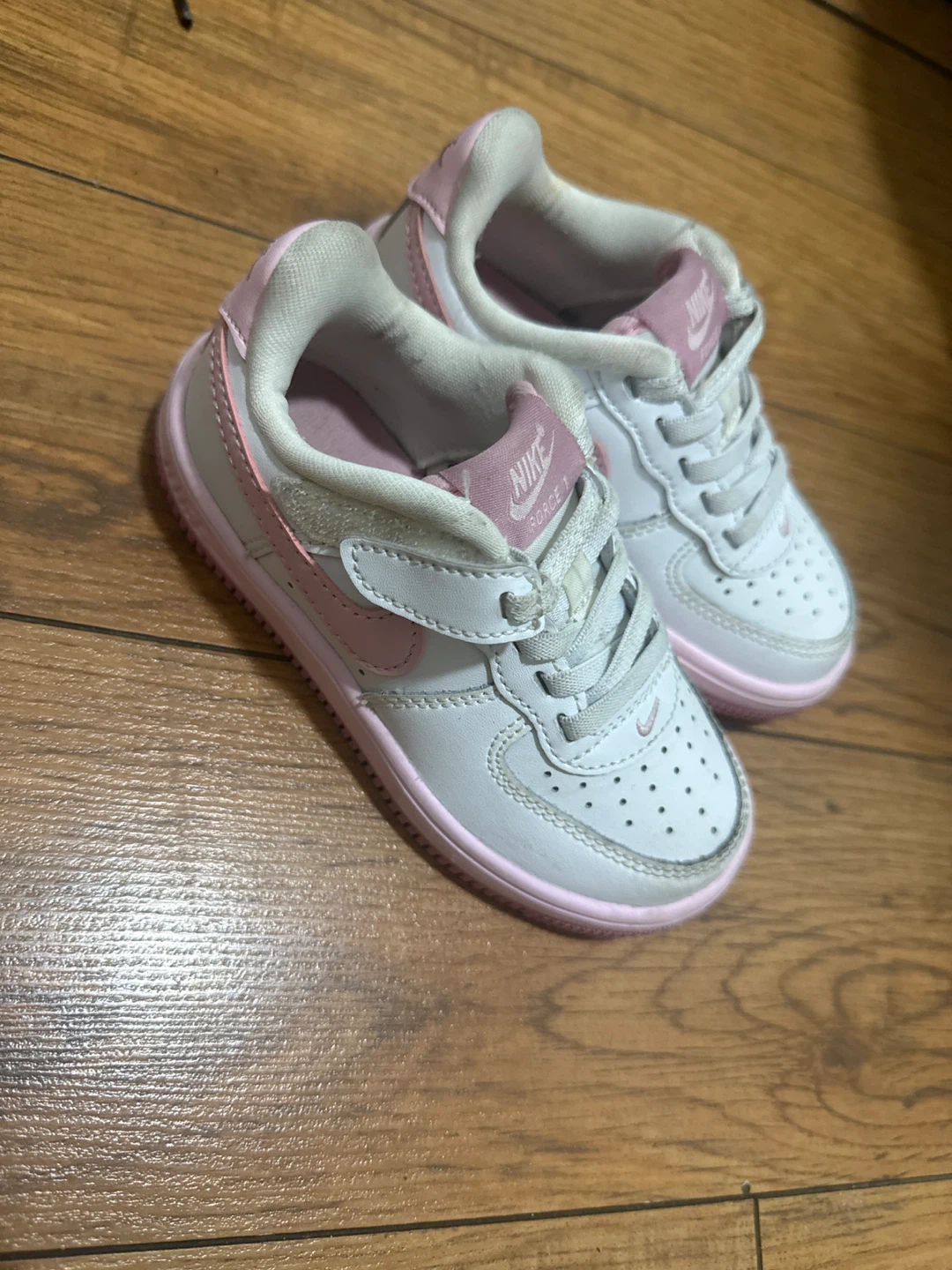 Nike Air Force 1 Crib Shoes Toddler Pink White - photo 2