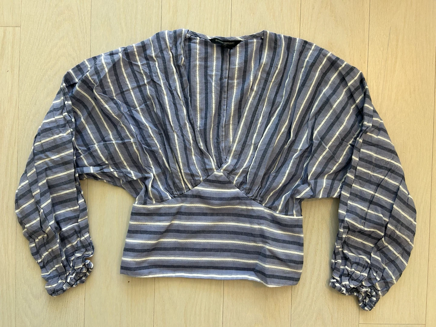 Banana Republic Cropped Striped Blouse