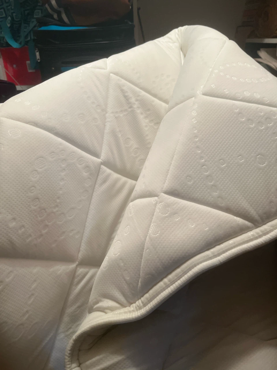 White Quilted Mattress Topper