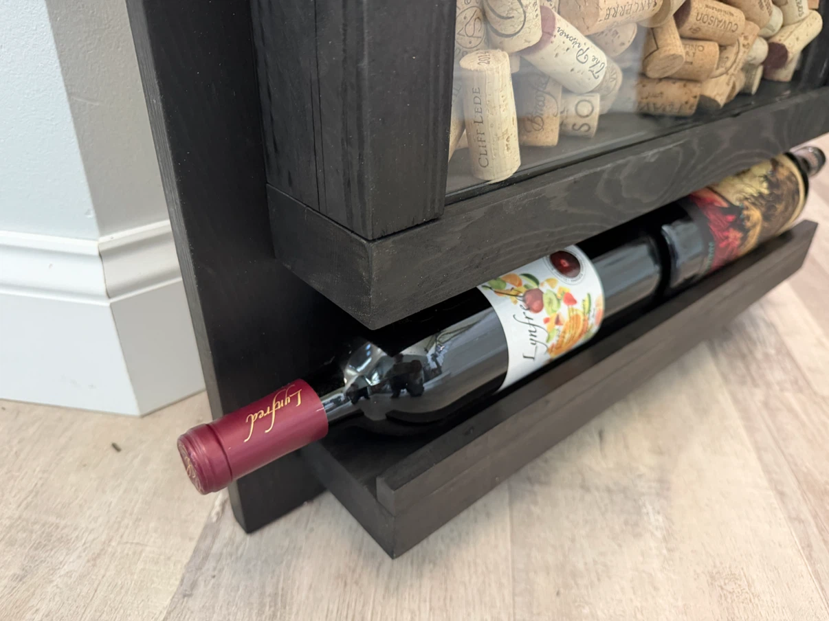 Custom Wine Cork Catcher and Bottle Display - photo 3