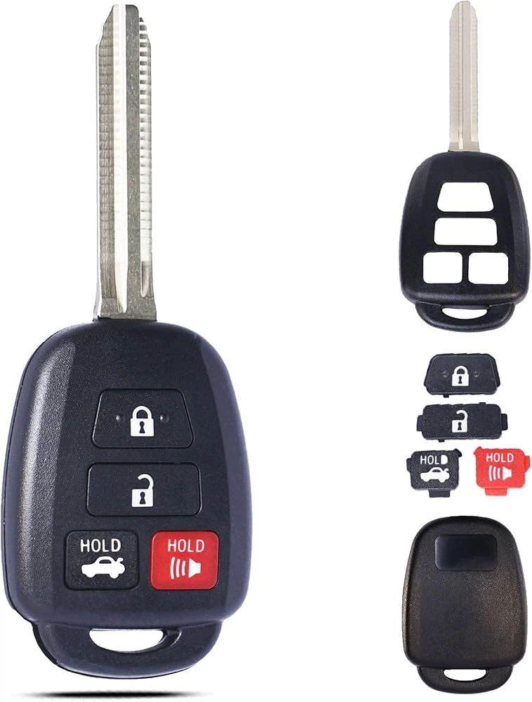 Replacement Car Key Fob Shell for Toyota 4 Buttons