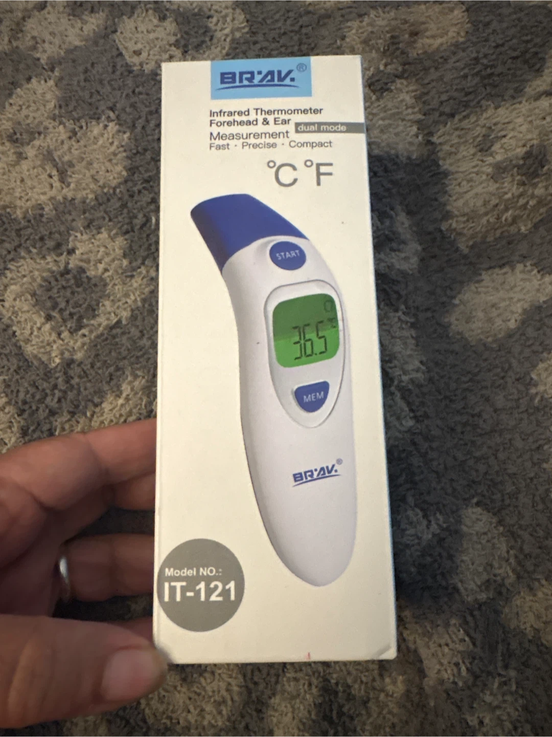 BRAV. Infrared Forehead & Ear Thermometer