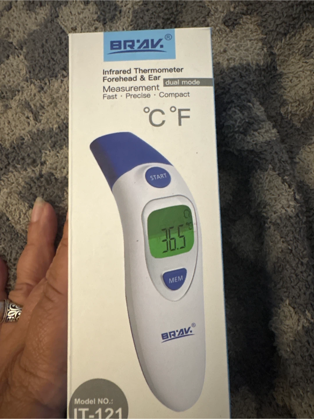 BRAV. Infrared Forehead & Ear Thermometer - photo 4