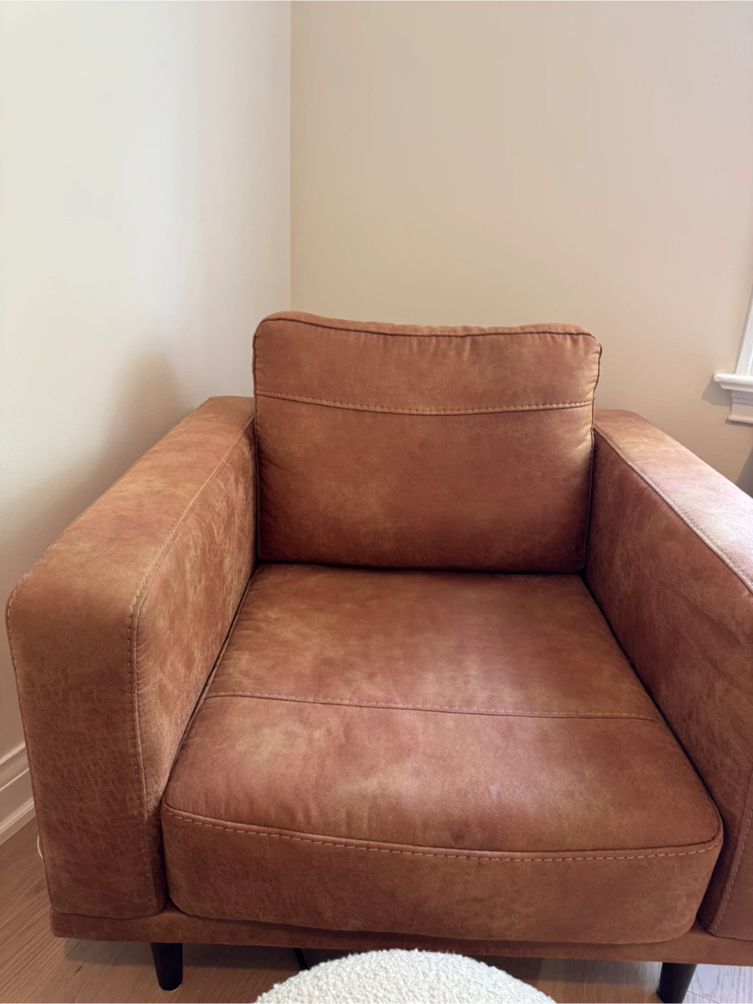 Upholstered Cognac Armchair - photo 2