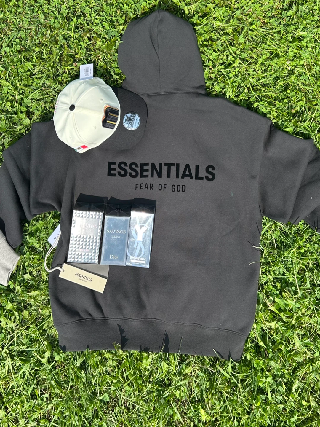Essentials Fear of God Hoodie, Hats and Fragances