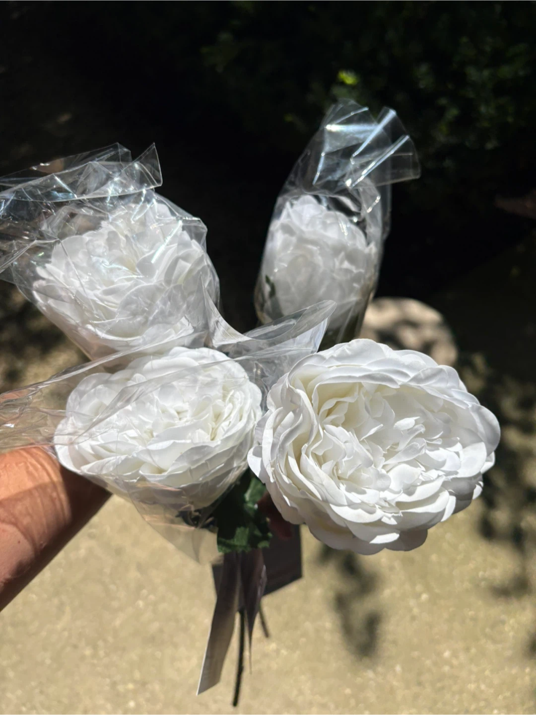 My Texas House Faux Floral Stem White Roses