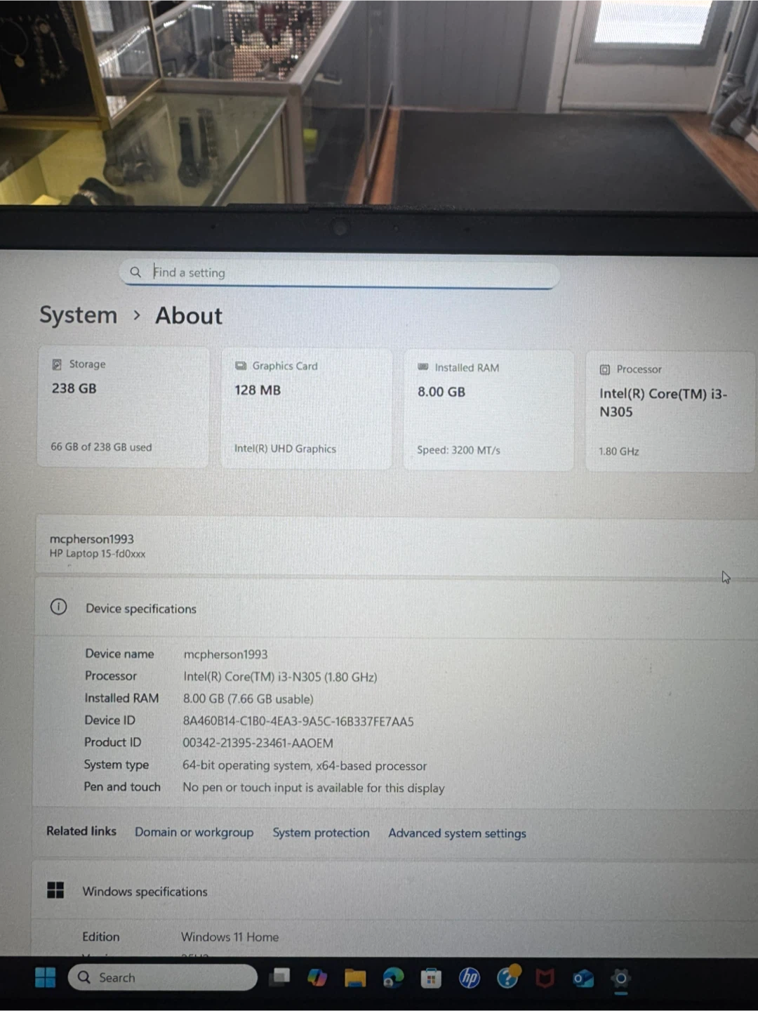 HP Laptop 15-fd0xxx Intel Core i3 firm price - photo 3