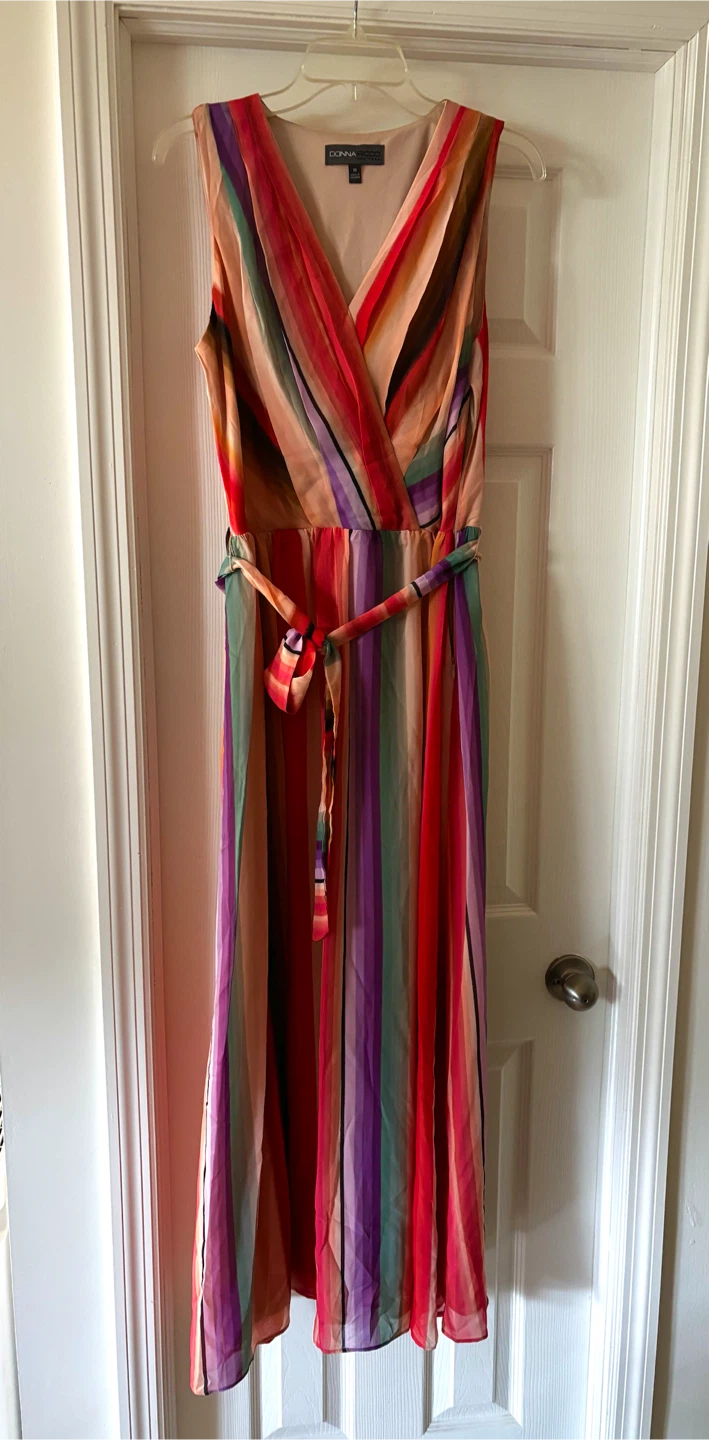 Striped Maxi Dress Size 10