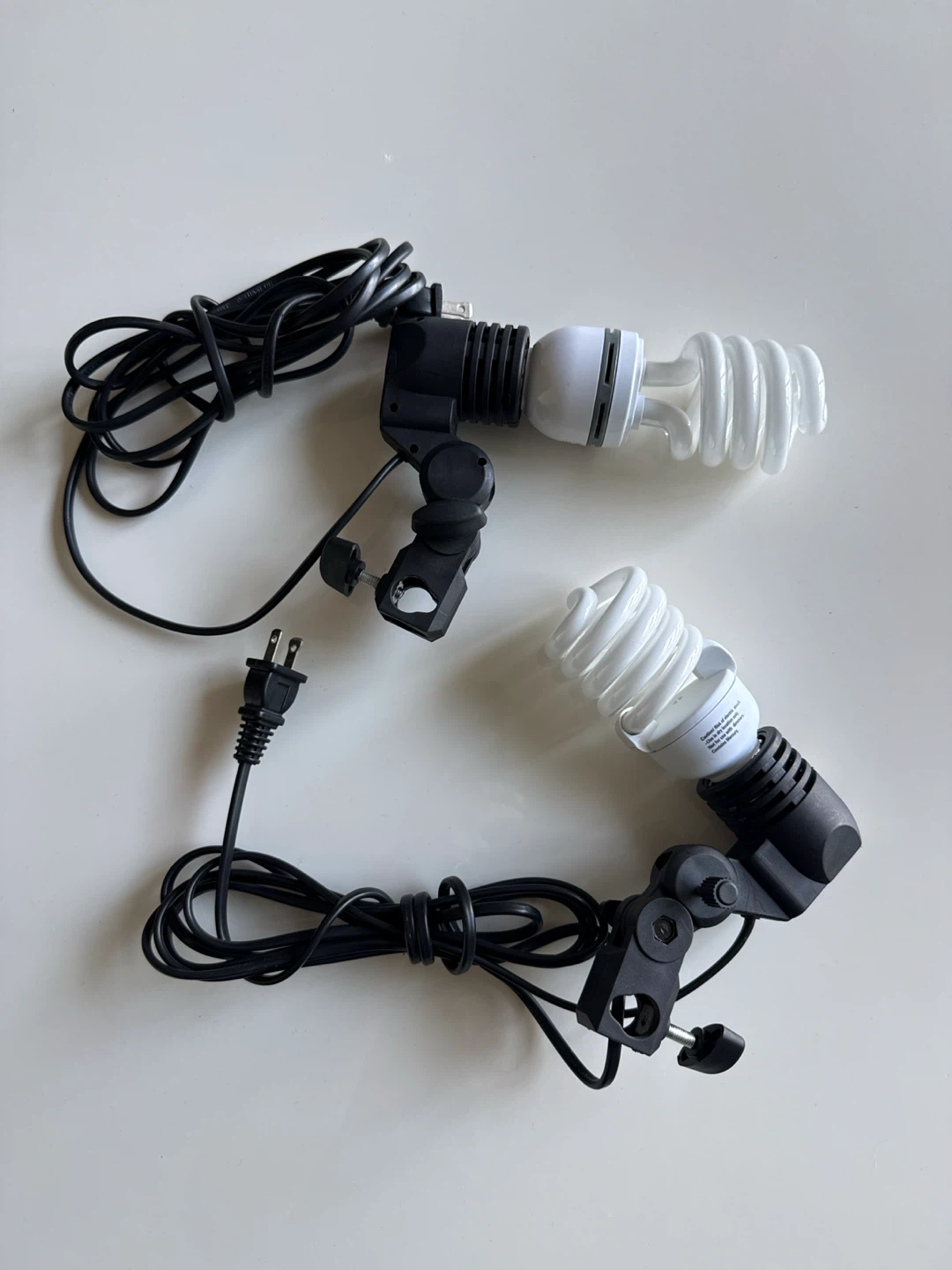 Black adjustable light socket adapters with bulbs