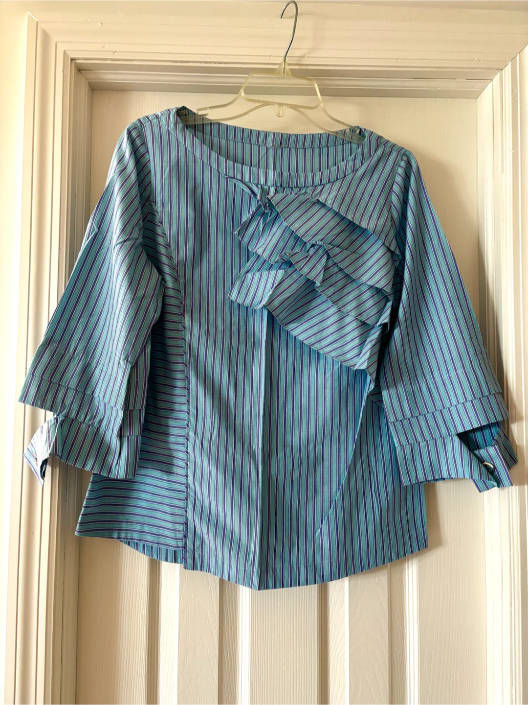 Striped Blue Blouse