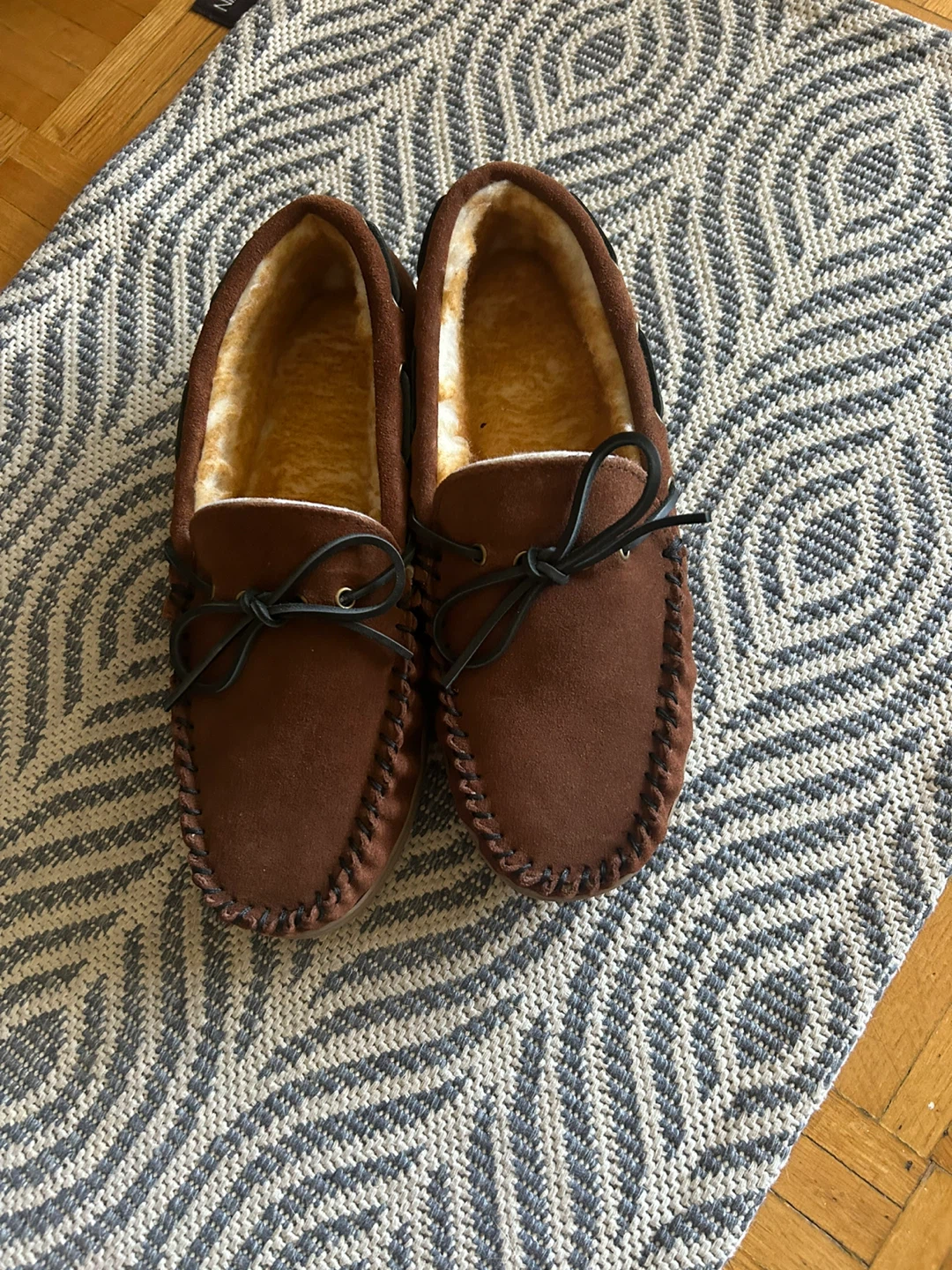 SoftMoc Men's Brown Moccasin Slippers Size 12