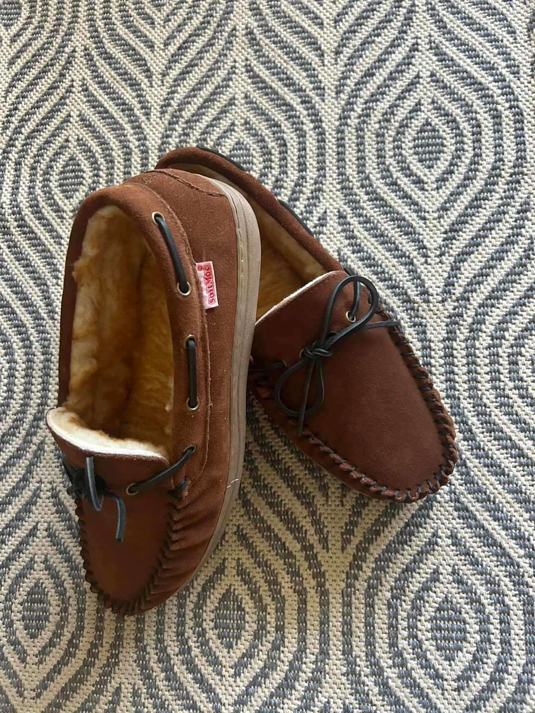SoftMoc Men's Brown Moccasin Slippers Size 12 - photo 3