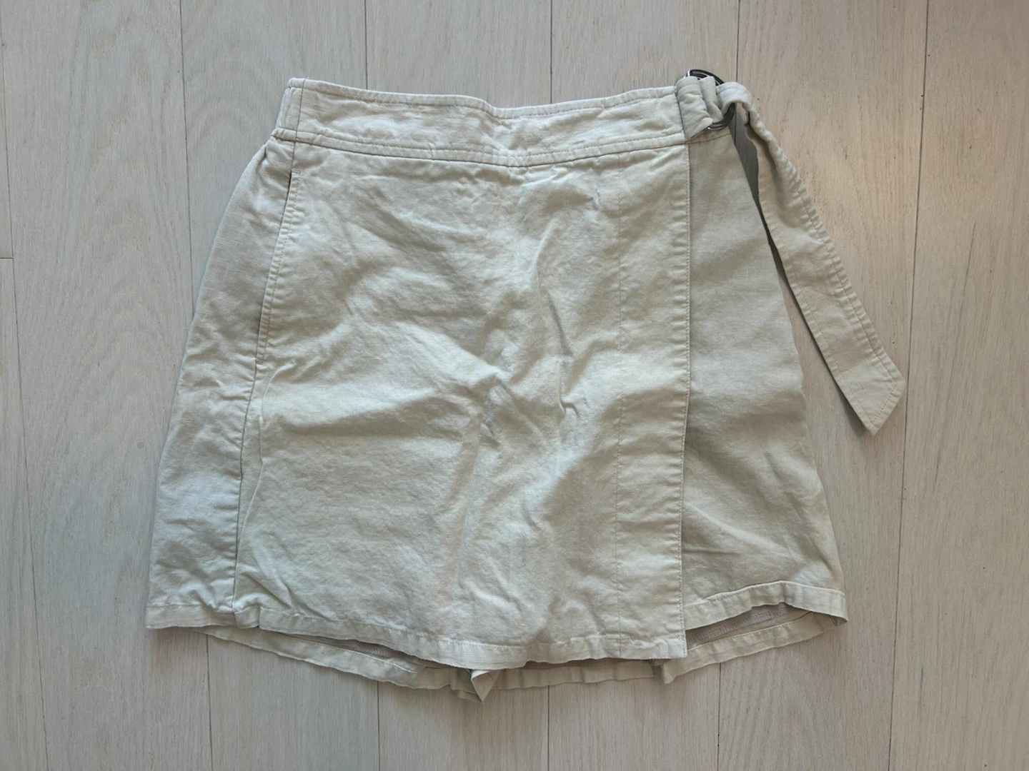 Light Beige Wrap Skort