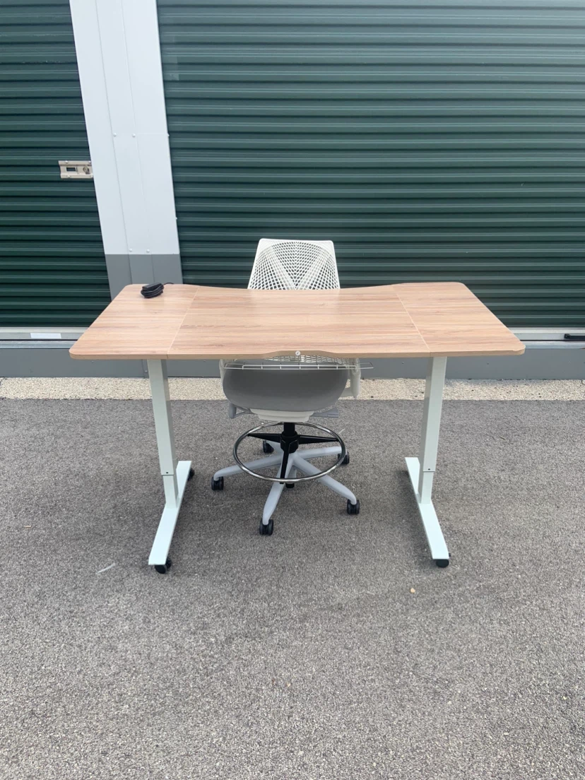 Adjustable Standing Desk with Ergonomic Office Chair