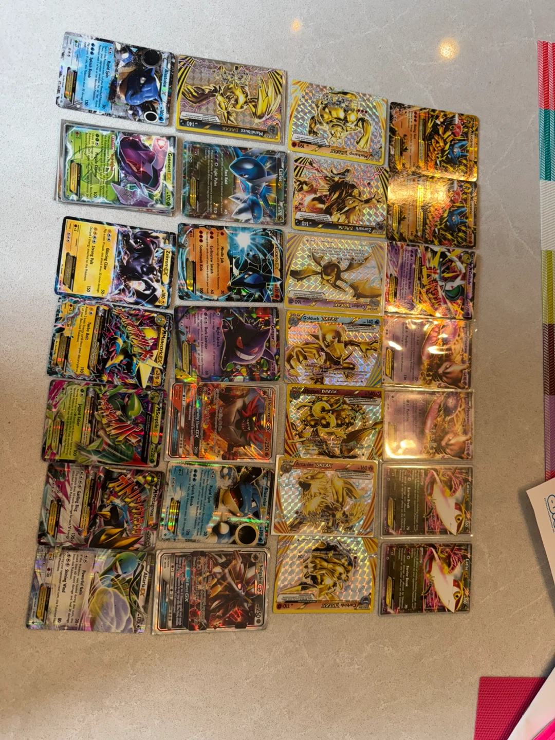 Assorted Pokemon EX GX and BREAK cards