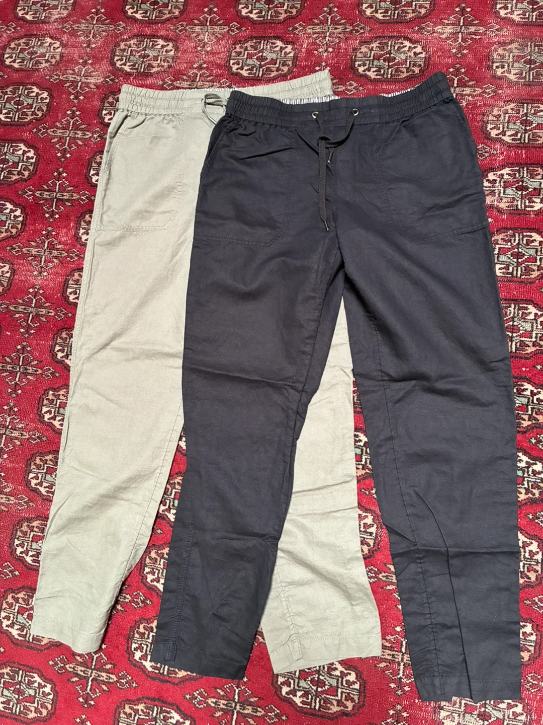 Linen blend pants x2