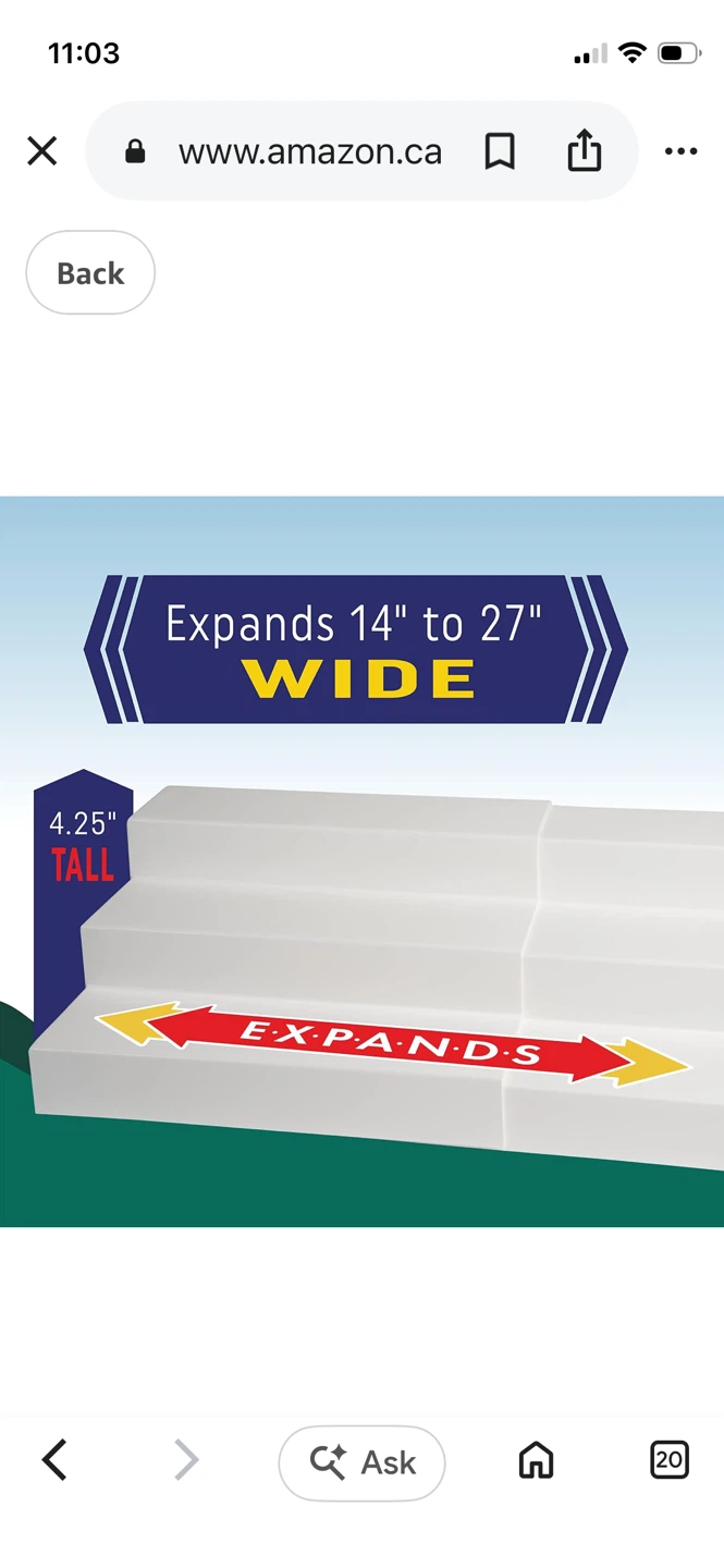 Expand-A-Shelf Original White Tiered Spice Rack - photo 3