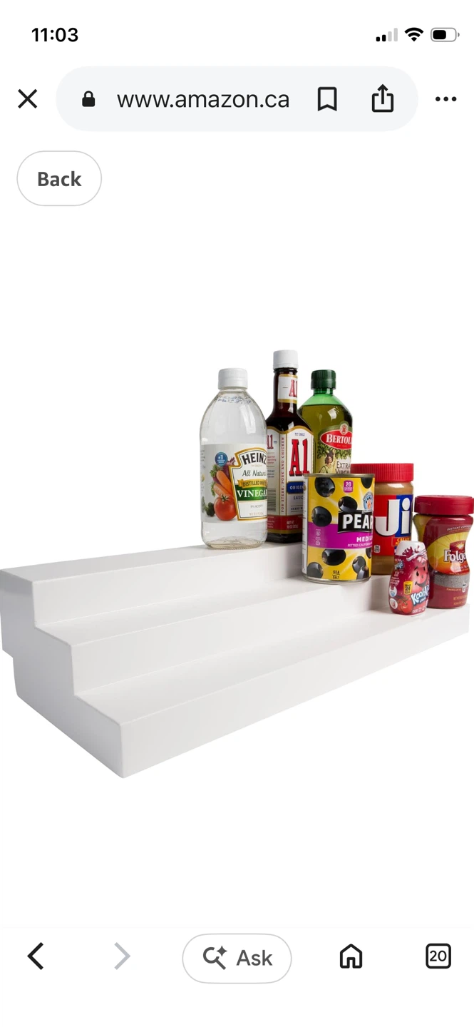 Expand-A-Shelf Original White Tiered Spice Rack - photo 4